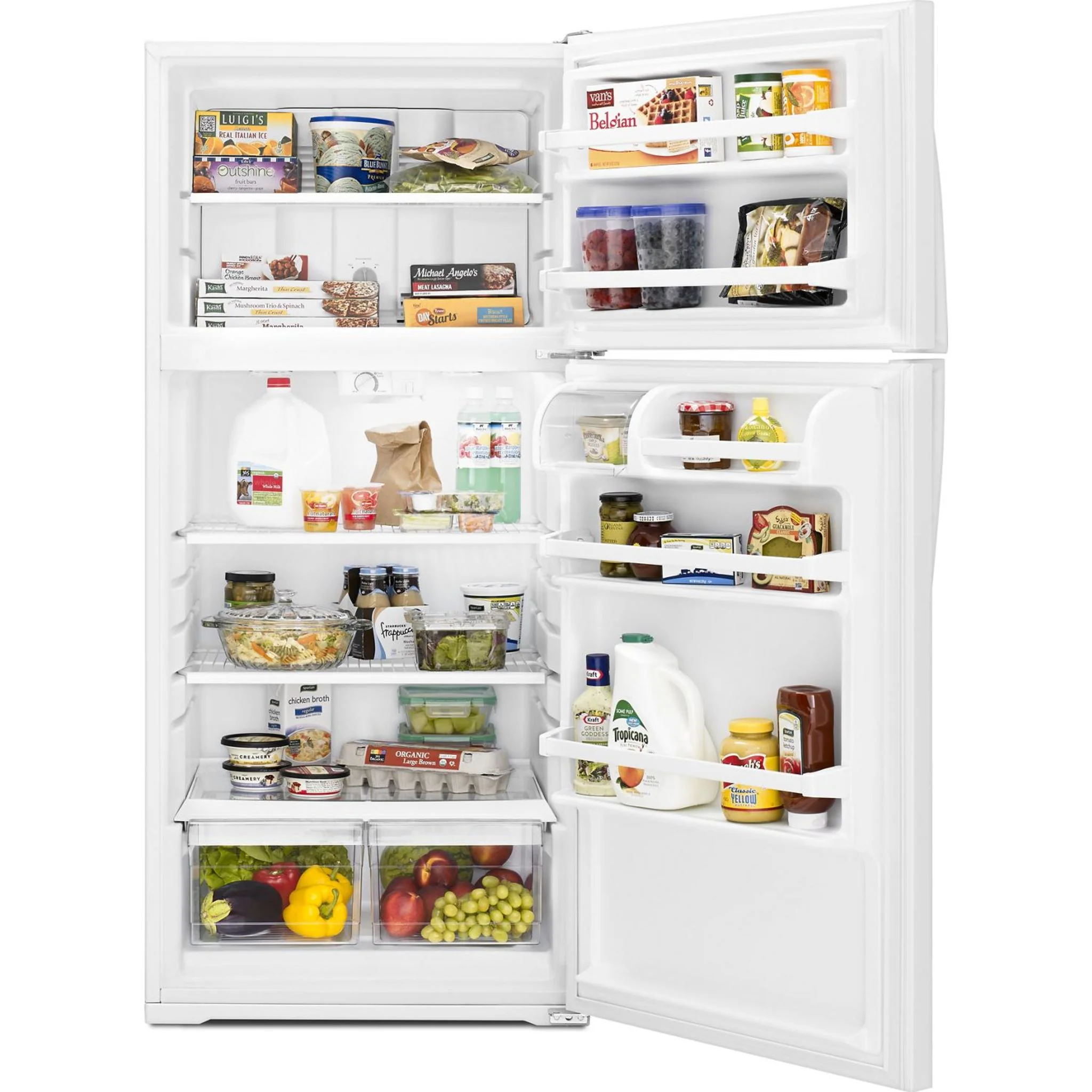 Whirlpool  28" Wide Top-Freezer Refrigerator with Freezer Temperature Control -White (WRT134TFDW) - Image 27