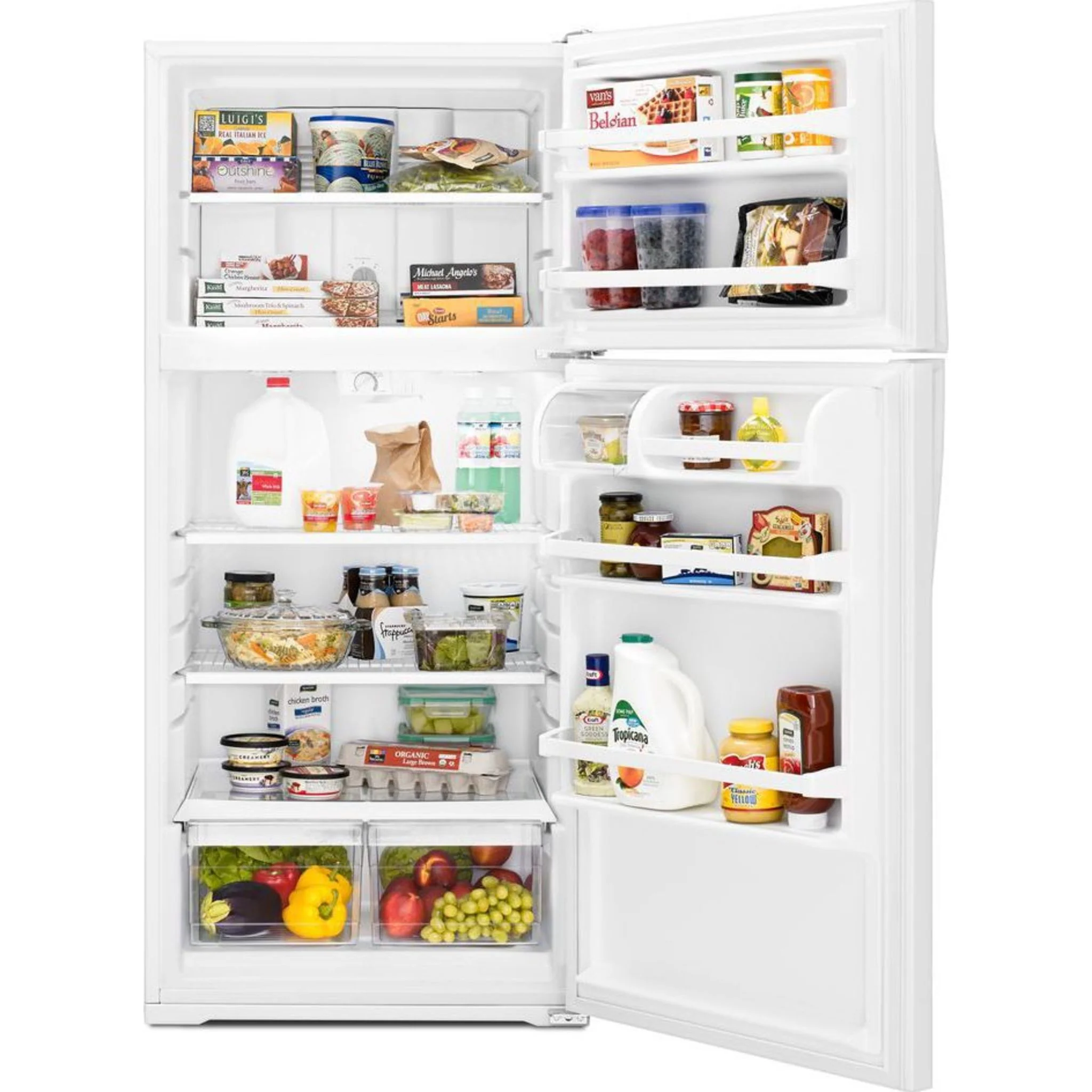 Whirlpool  28" Wide Top-Freezer Refrigerator with Freezer Temperature Control -White (WRT134TFDW) - Image 4