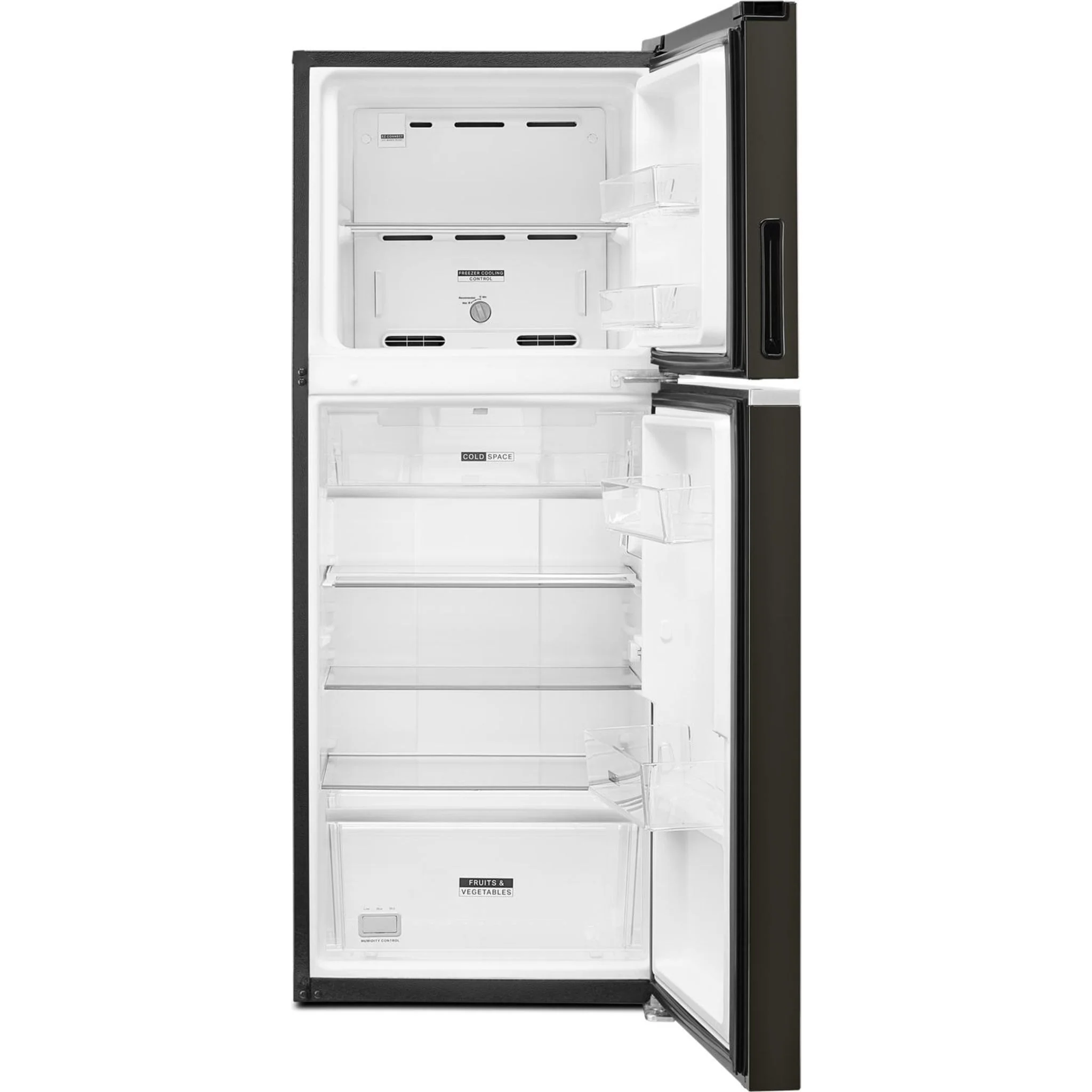 Whirlpool 24-inch Wide Small Space Top-Freezer Refrigerator - 11.6 cu. ft. -Black Stainless Finish (WRT312CZJV) - Image 4