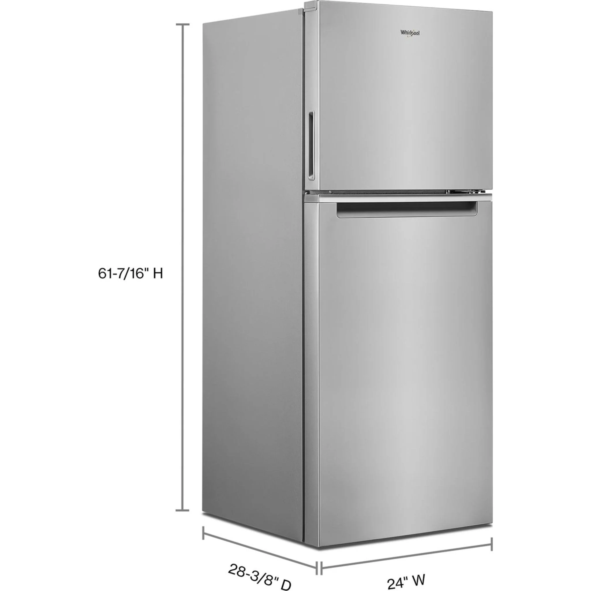 Whirlpool 24-inch Wide Small Space Top-Freezer Refrigerator - 11.6 cu. ft. -Fingerprint Resistant Stainless (WRT312CZJZ) - Image 25