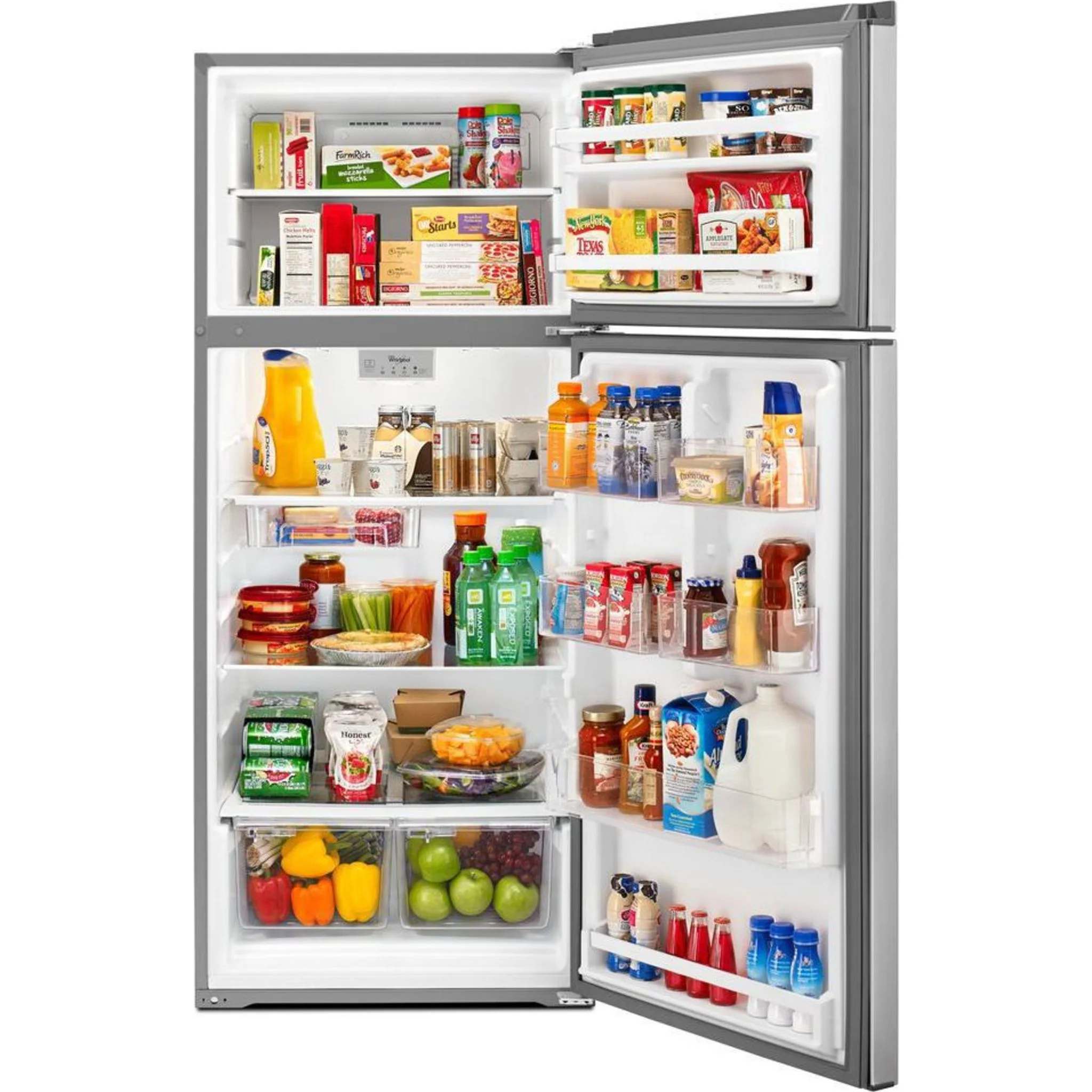 Whirlpool 28-inch Wide Refrigerator Compatible With The EZ Connect Icemaker Kit 18 Cu. Ft. -Stainless Steel (WRT518SZFM) - Image 4