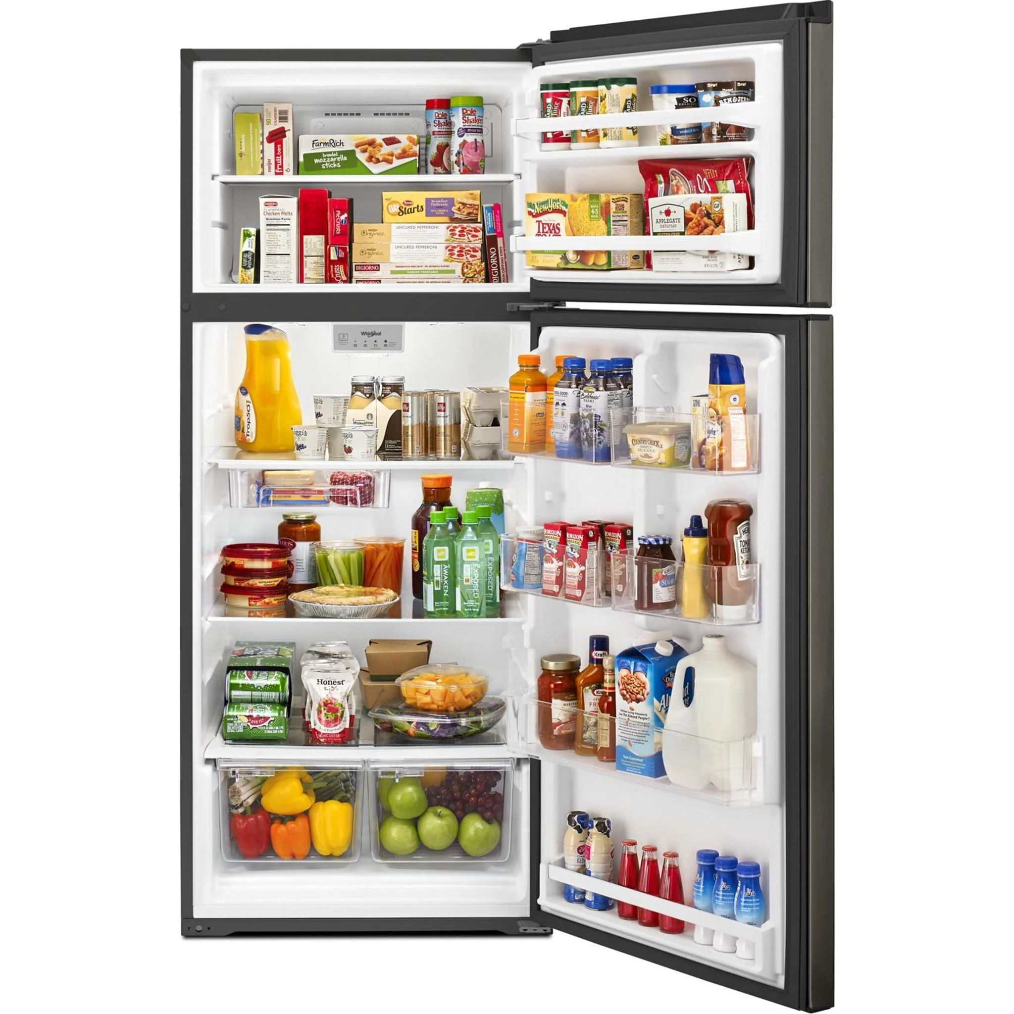 Whirlpool 28-inch Wide Refrigerator Compatible With The EZ Connect Icemaker Kit - 18 Cu. Ft. -Black Stainless (WRT518SZKV) - Image 5