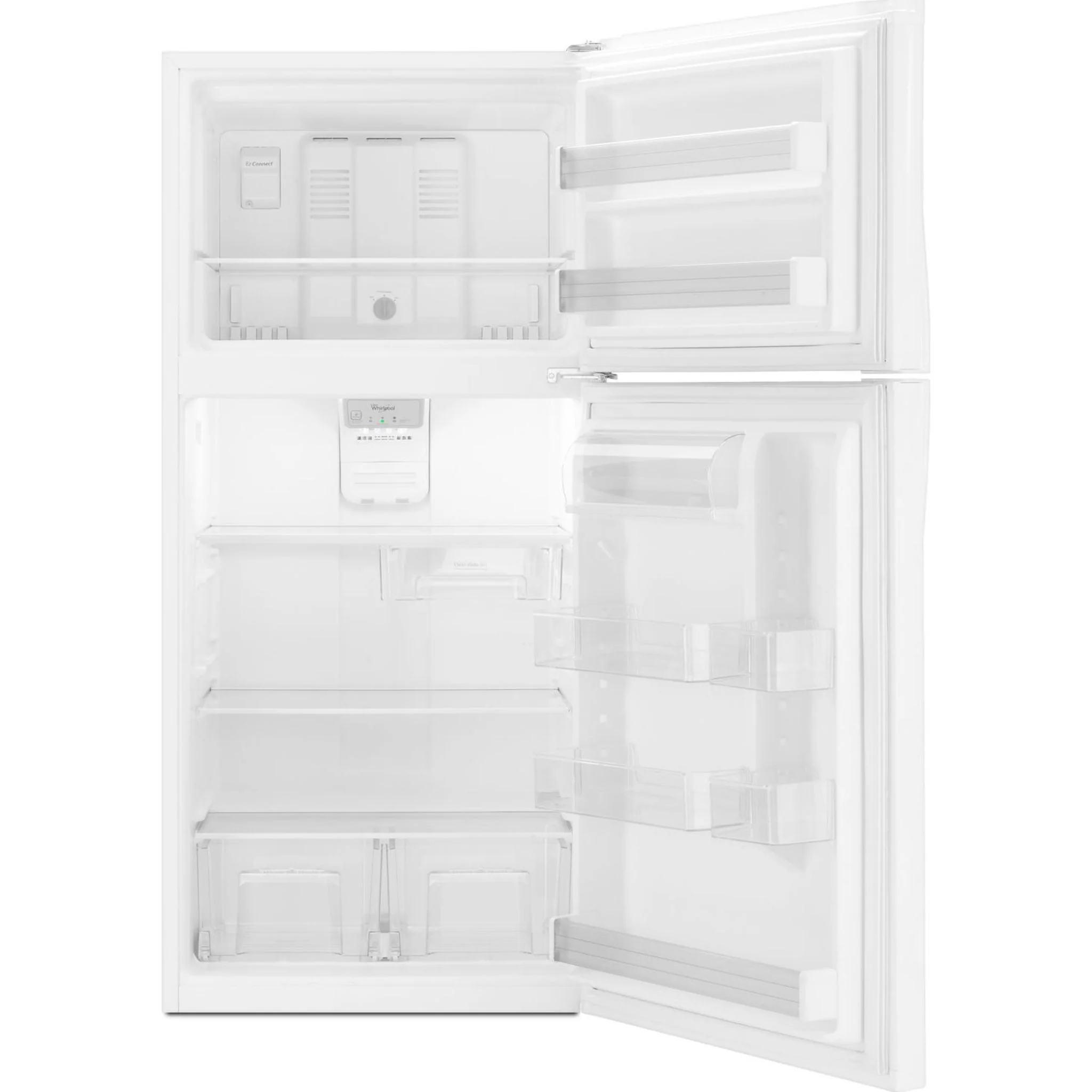 Whirlpool  30" Wide Top-Freezer Refrigerator - EZ Connect Icemaker Kit Compatible- 19.2 cu.ft. - White (WRT519SZDW) - Image 13