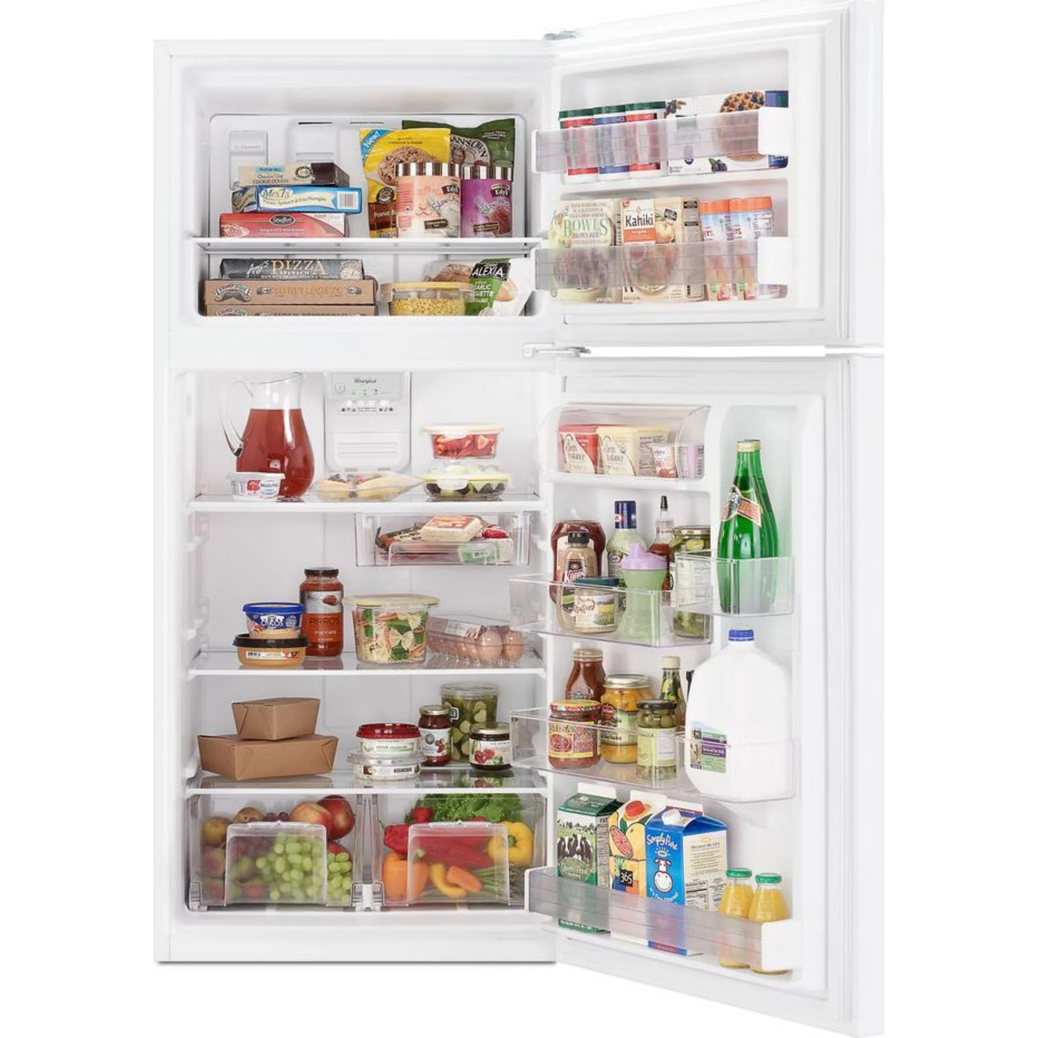 Whirlpool  30" Wide Top-Freezer Refrigerator - EZ Connect Icemaker Kit Compatible- 19.2 cu.ft. - White (WRT519SZDW) - Image 4