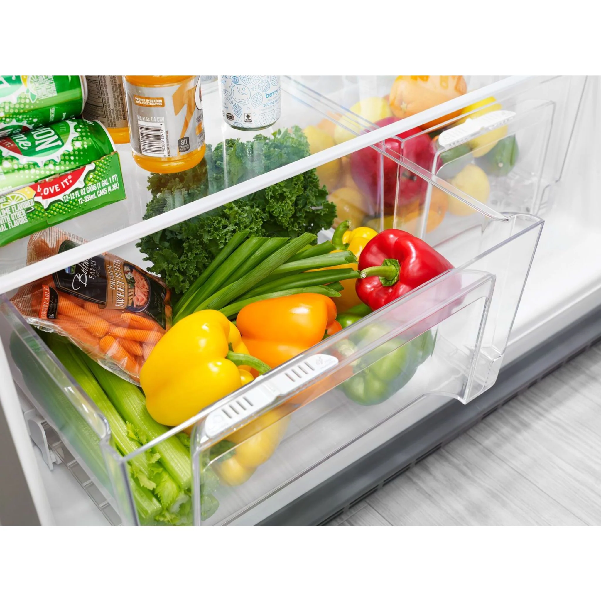 Whirlpool 33-inch Wide Top Freezer Refrigerator - 21 cu. ft. -Fingerprint Resistant Stainless Steel (WRT541SZDZ) - Image 4