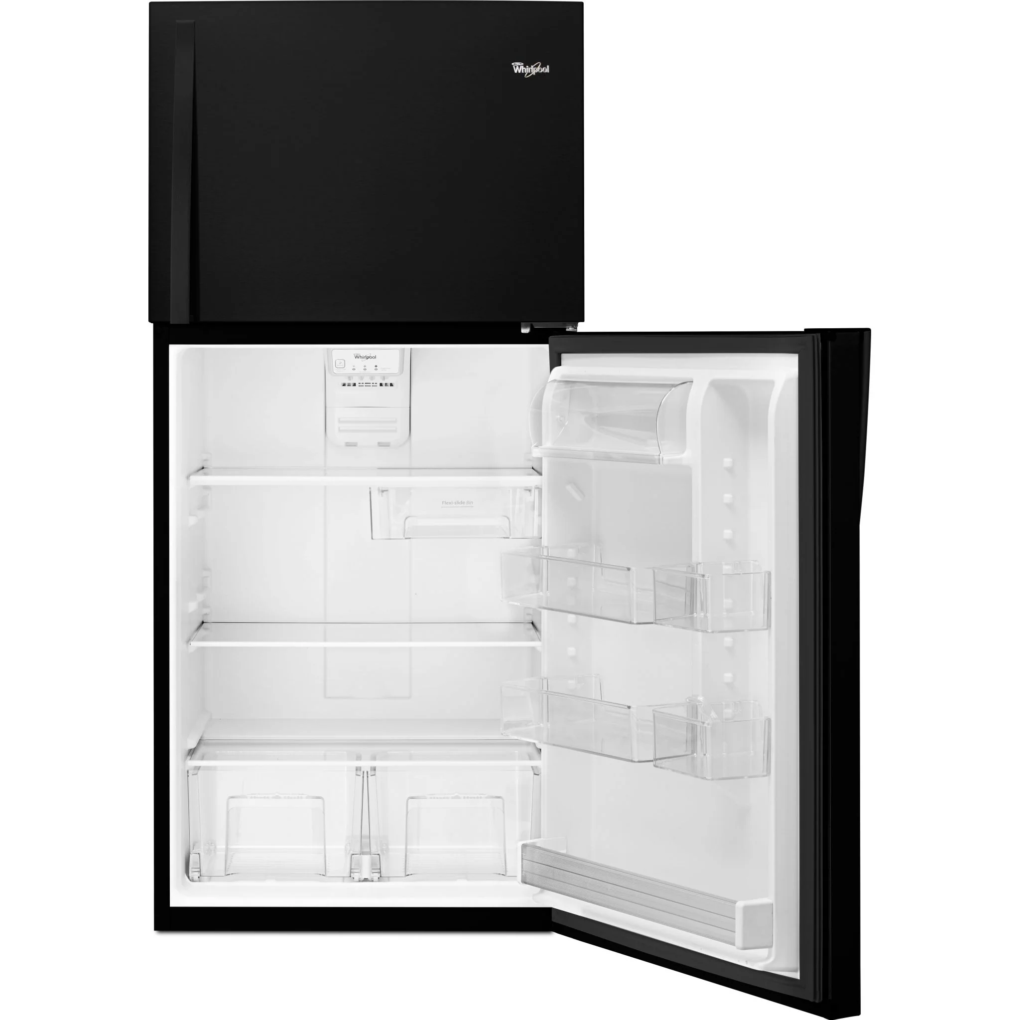 Whirlpool 30" Wide Top-Freezer Refrigerator with LED Interior Lighting -Black (WRT549SZDB) - Image 3