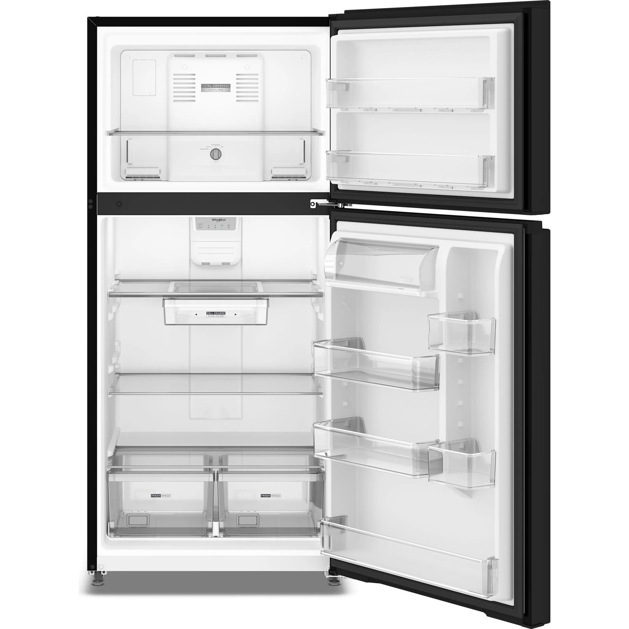 Whirlpool 29.5-inch Wide Top Freezer Refrigerator with Total Coverage Cooling - 19 Cu. Ft. -Black (WRTX5419SB) - Image 5