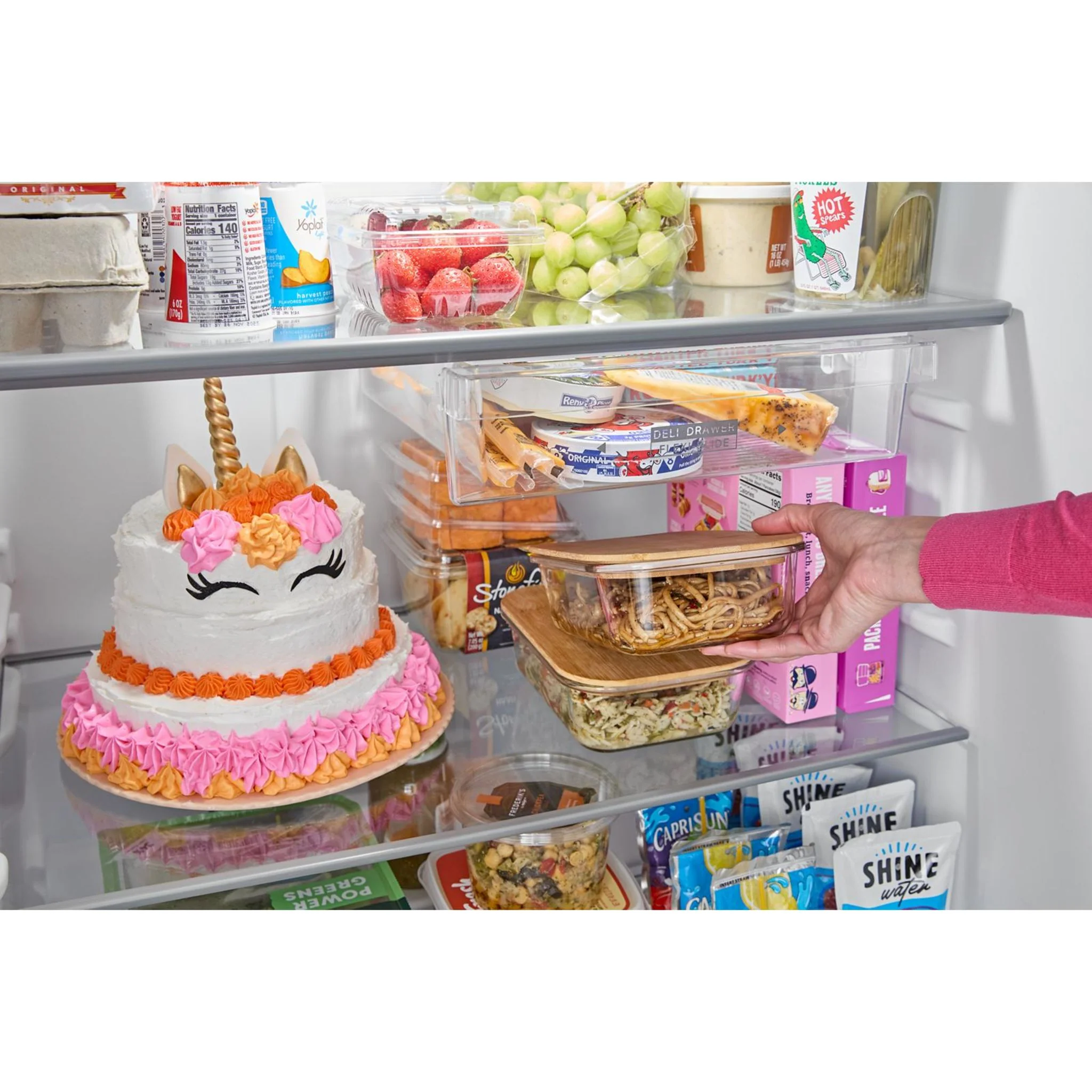 Whirlpool Top Mount Fridge (WRTX7419SB) - Black - Image 3
