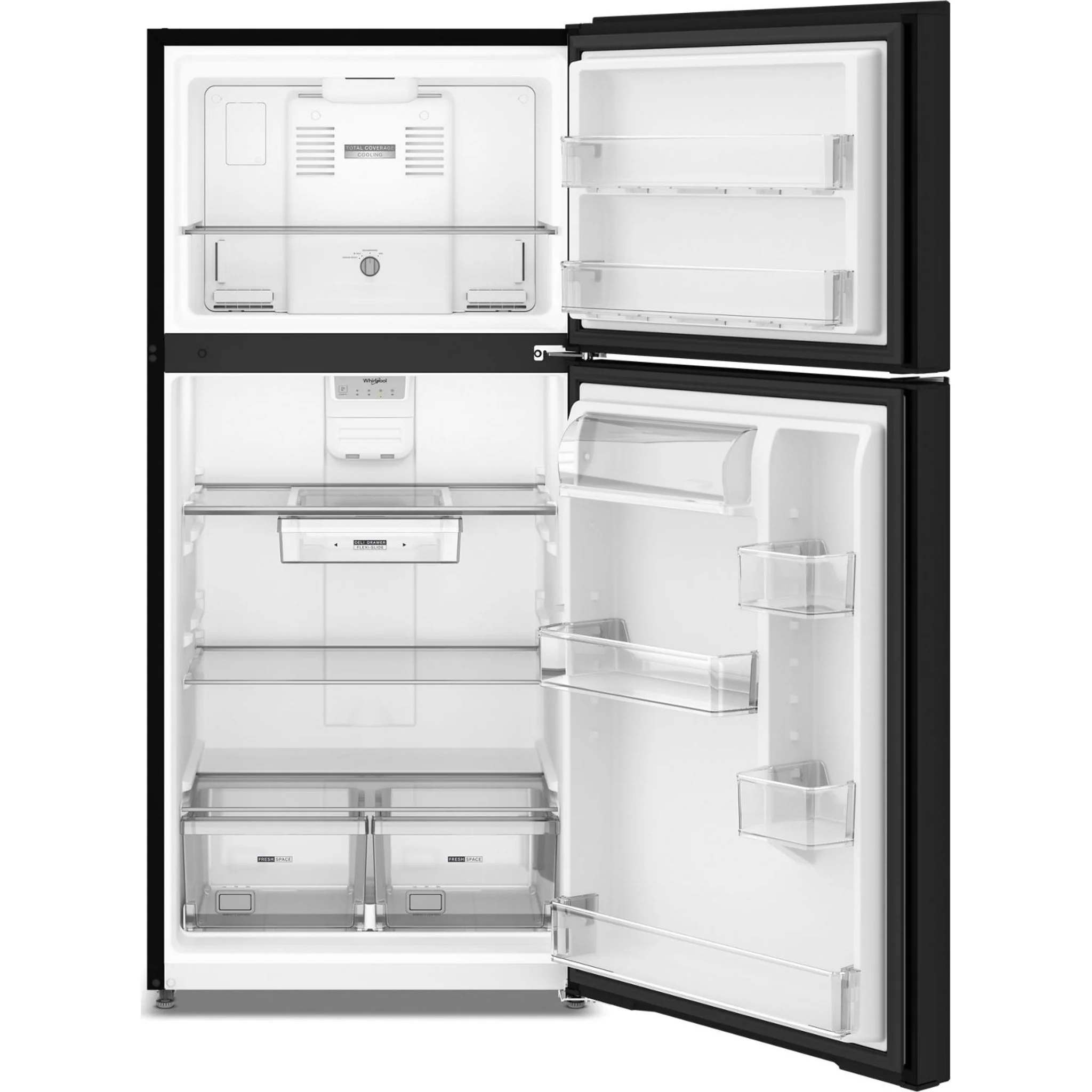 Whirlpool Top Mount Fridge (WRTX7419SB) - Black - Image 7