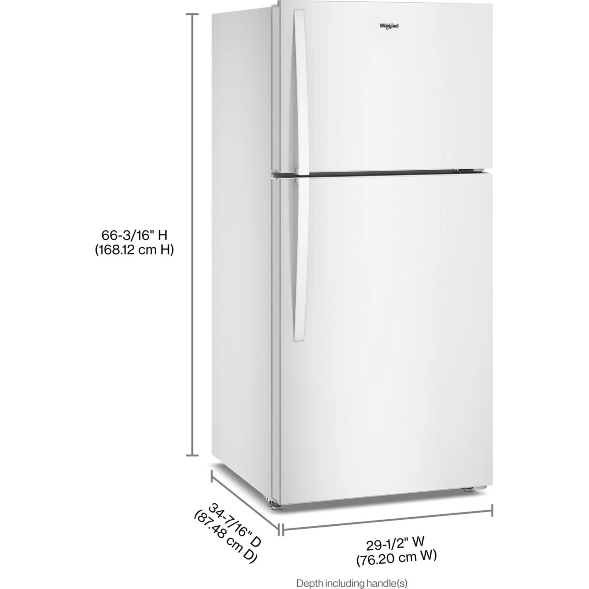 Whirlpool Top Mount Fridge (WRTX7419SW) - White - Image 10