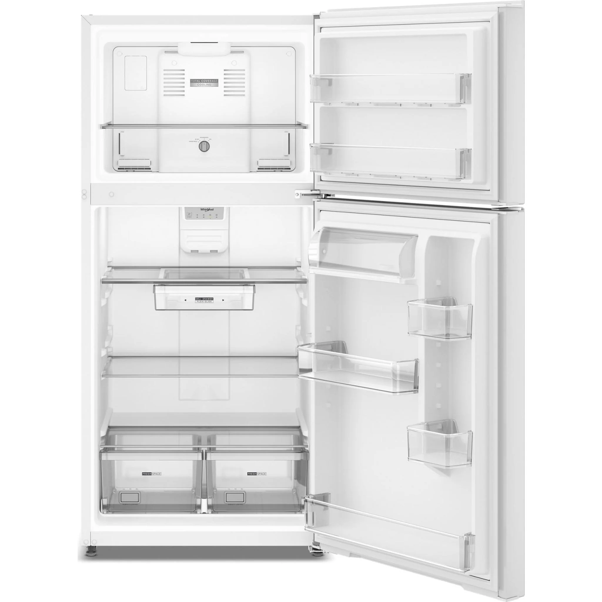 Whirlpool Top Mount Fridge (WRTX7419SW) - White - Image 2