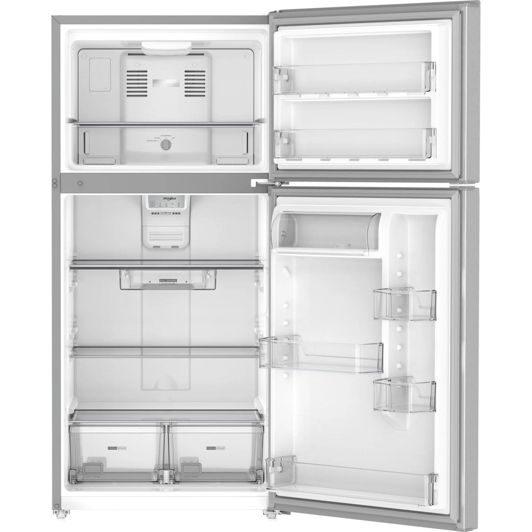 Whirlpool Top Mount Fridge (WRTX7419SZ) - Fingerprint-Resistant Stainless Finish - Image 5