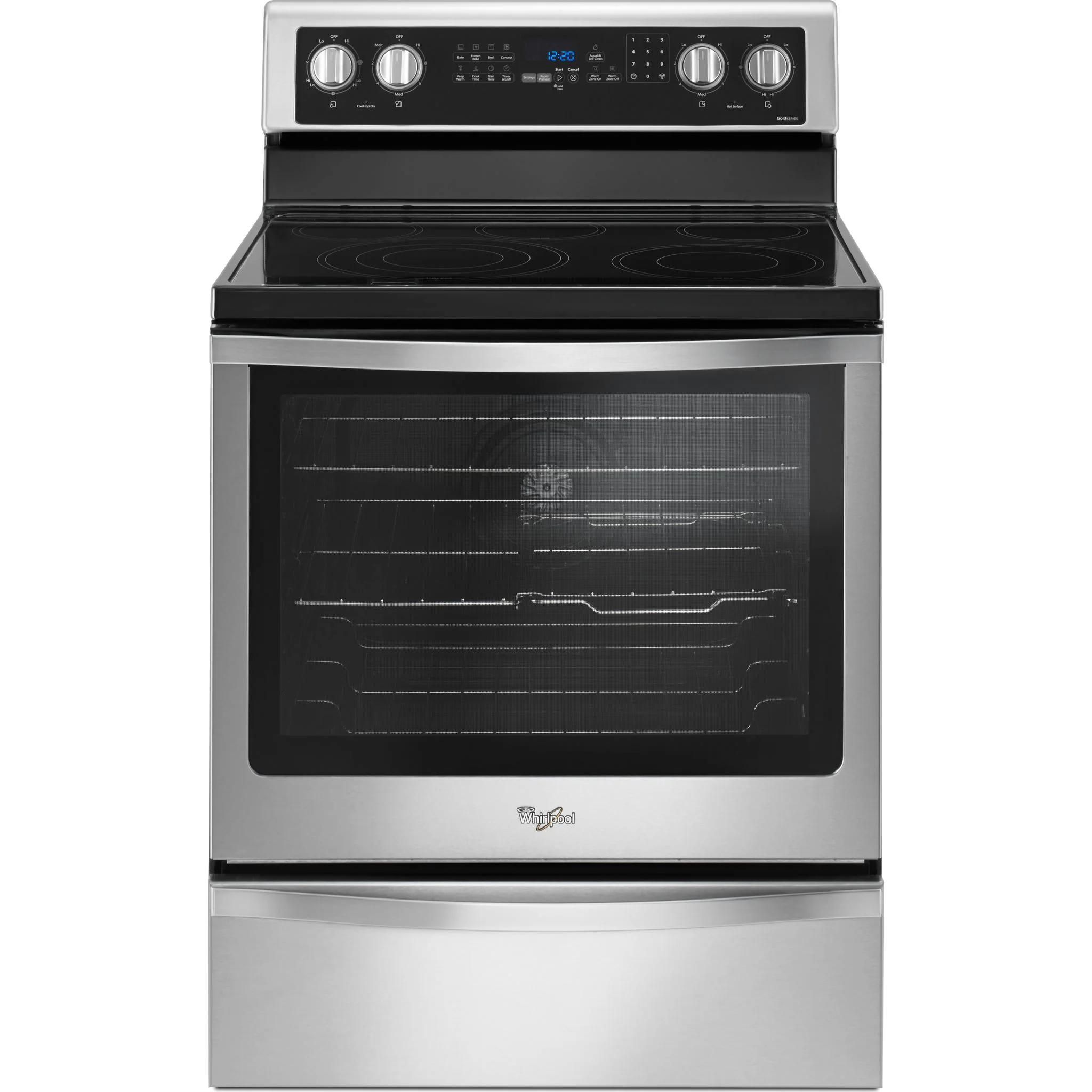 Whirlpool 6.4 cu.ft. Freestanding Electric Range with True Convection - Stainless Steel (YWFE745H0FS) - Image 20