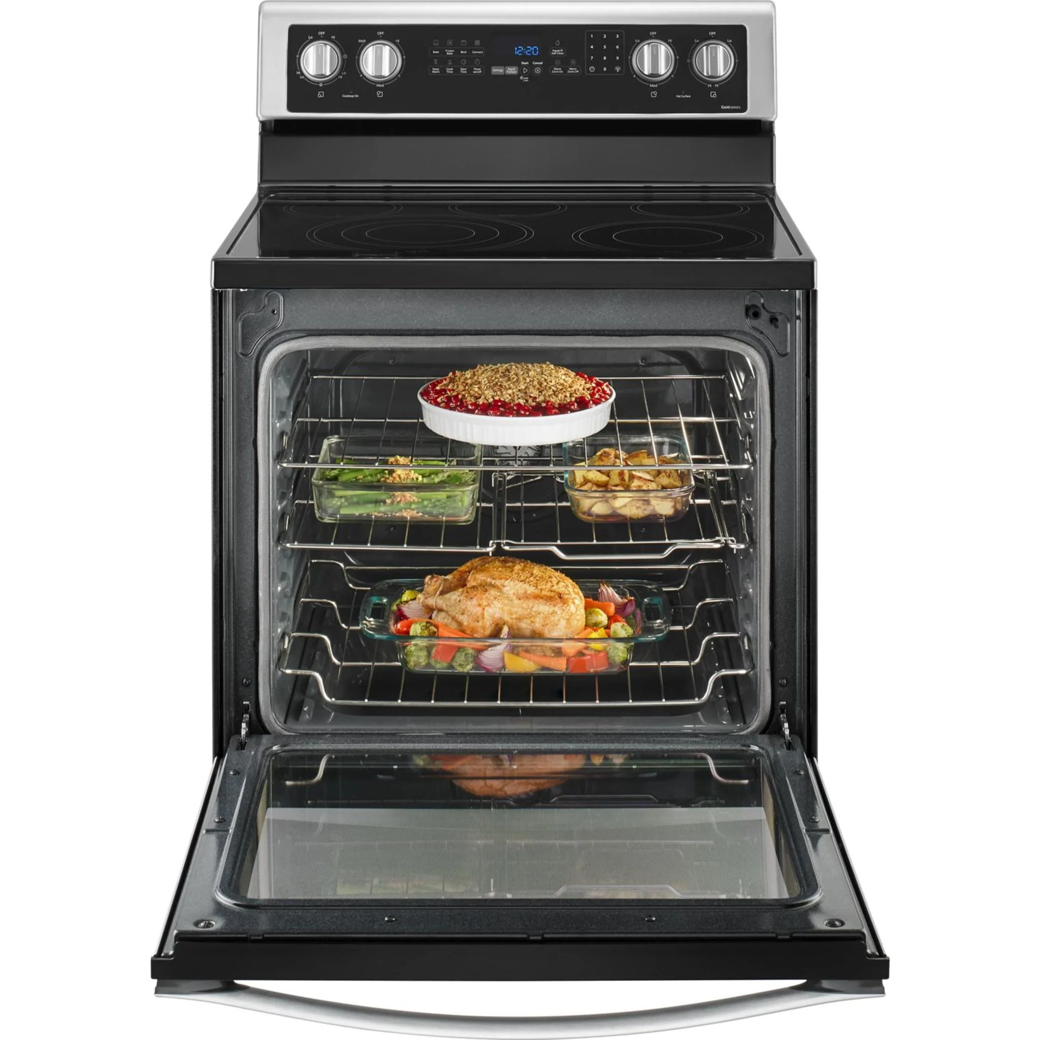 Whirlpool 6.4 cu.ft. Freestanding Electric Range with True Convection - Stainless Steel (YWFE745H0FS) - Image 34