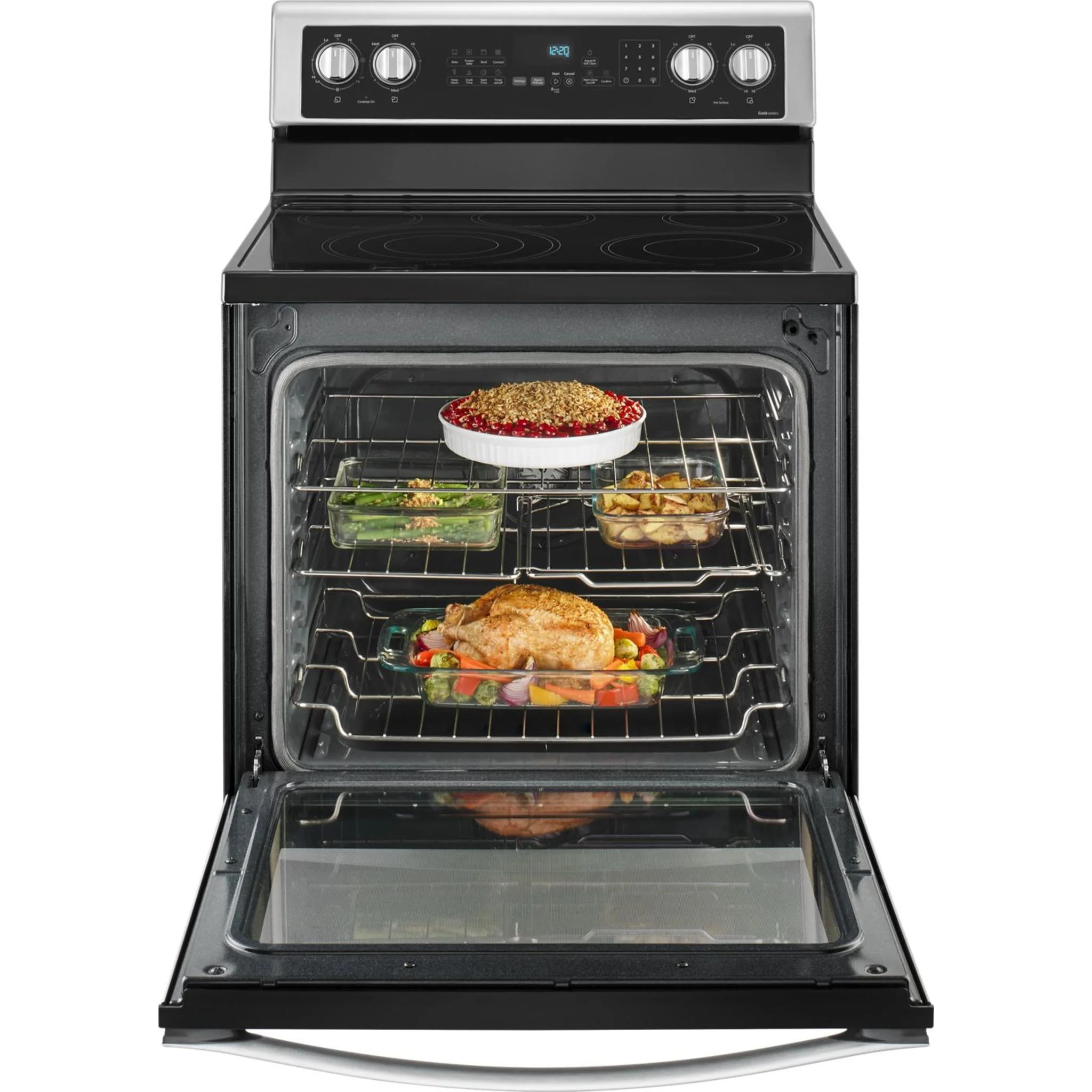 Whirlpool 6.4 cu.ft. Freestanding Electric Range with True Convection - Stainless Steel (YWFE745H0FS) - Image 42