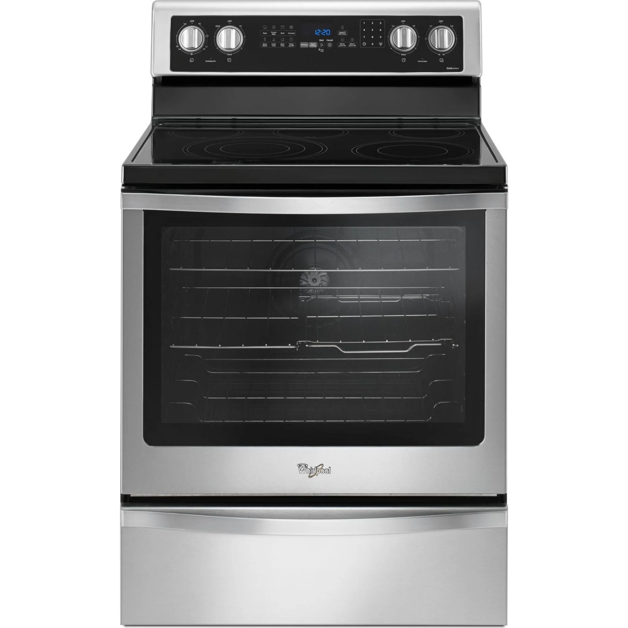 Whirlpool 6.4 cu.ft. Freestanding Electric Range with True Convection - Stainless Steel (YWFE745H0FS) - Image 5