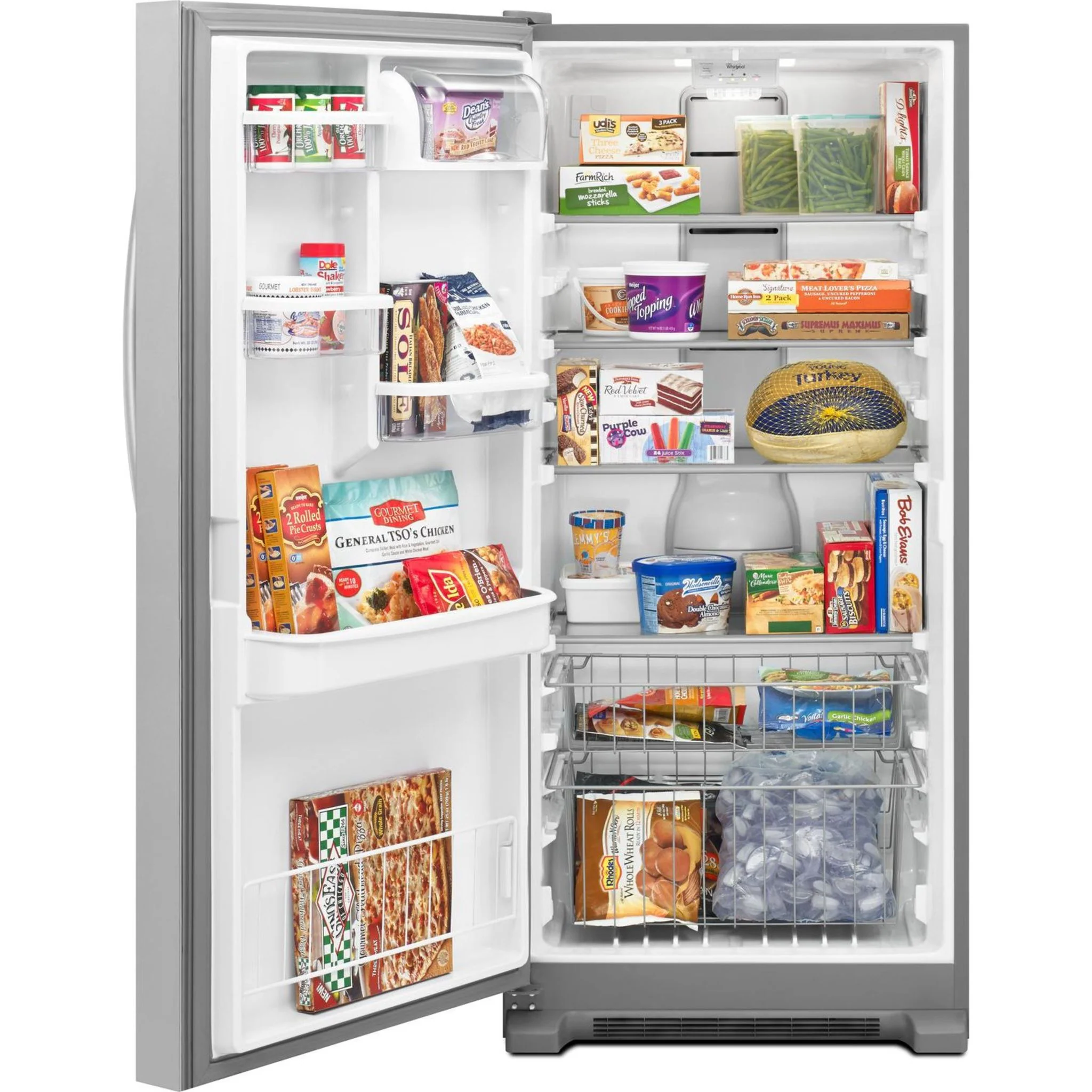 Whirlpool 18 cu. ft. SideKicksAll-Freezer with Fast Freeze -Monochromatic Stainless Steel (WSZ57L18DM) - Image 11