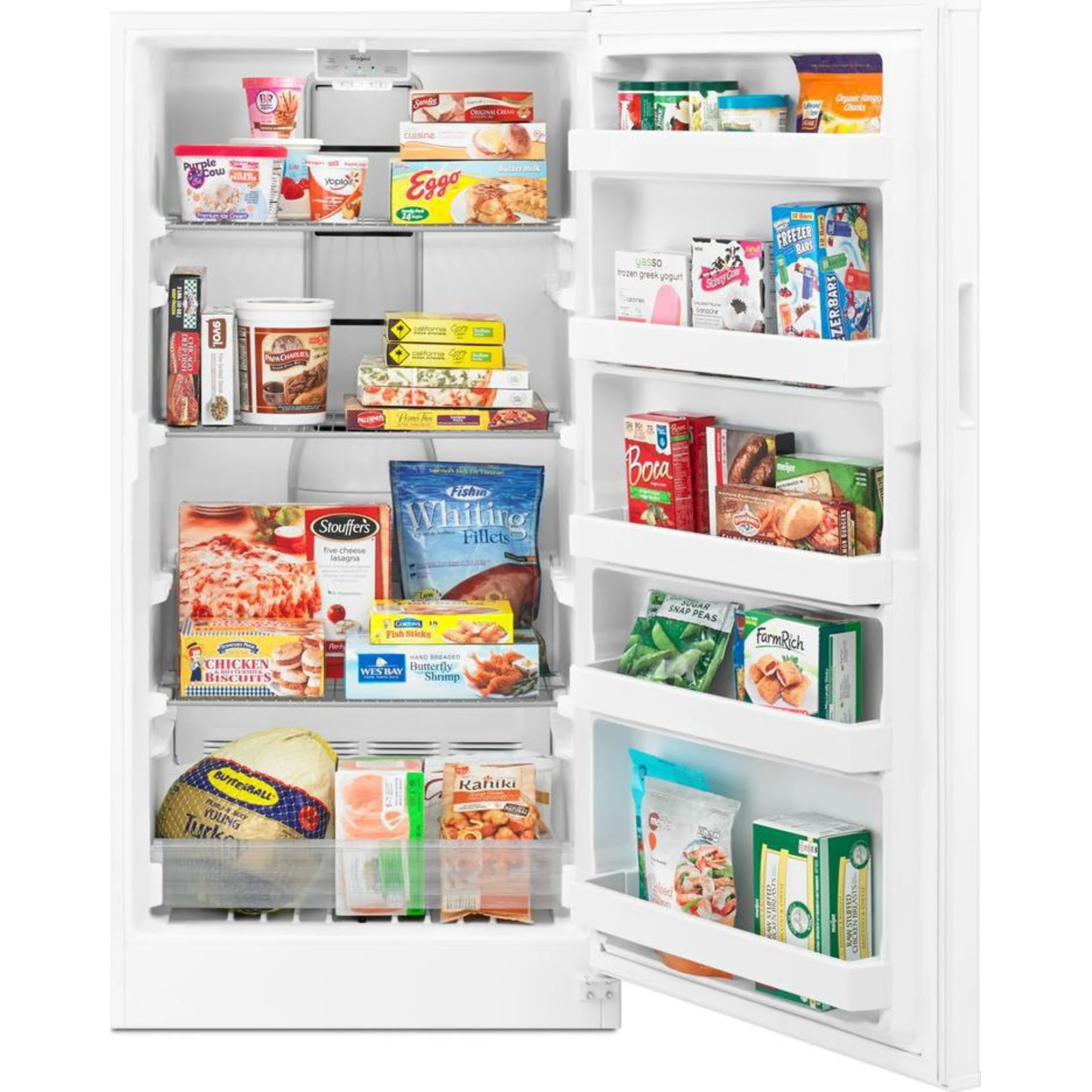 Whirlpool 16 cu. ft. Upright Freezer with Electronic Temperature Controls -White (WZF34X16DW) - Image 4