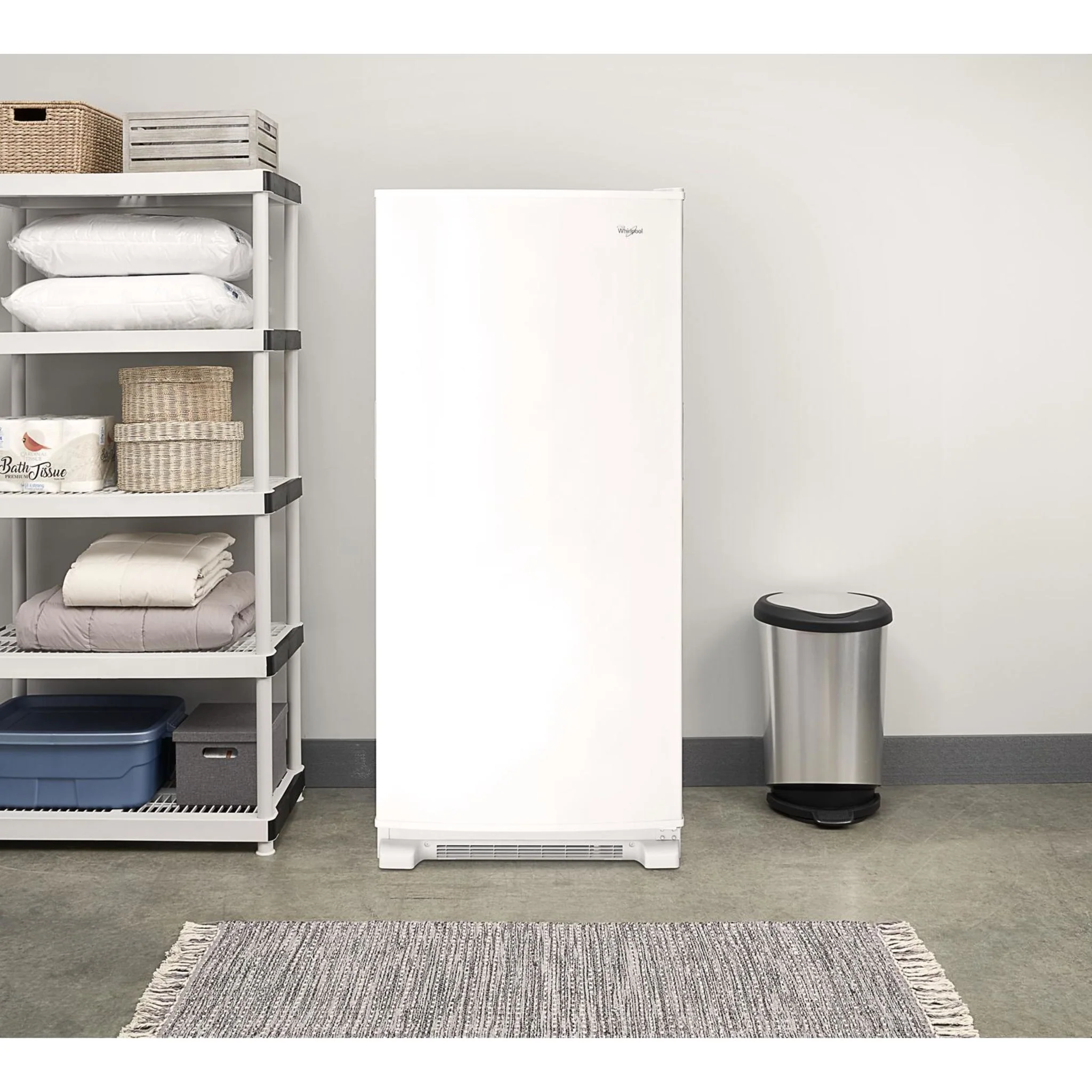 Whirlpool 18 cu. ft. Upright Freezer with Adjustable Wire Shelves -White (WZF34X18DW) - Image 10