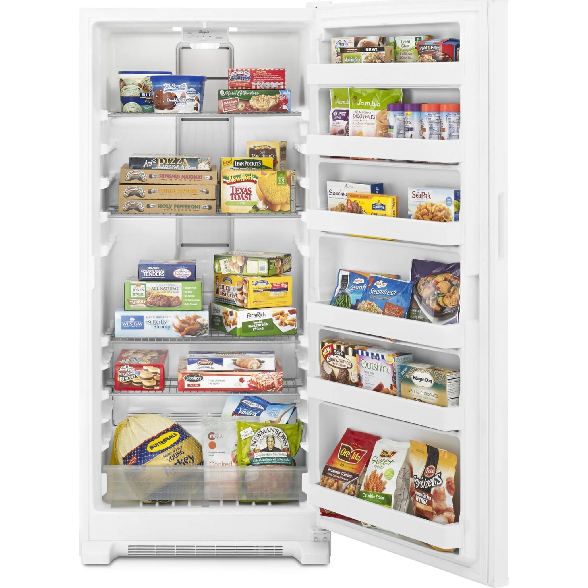 Whirlpool 18 cu. ft. Upright Freezer with Adjustable Wire Shelves -White (WZF34X18DW) - Image 16