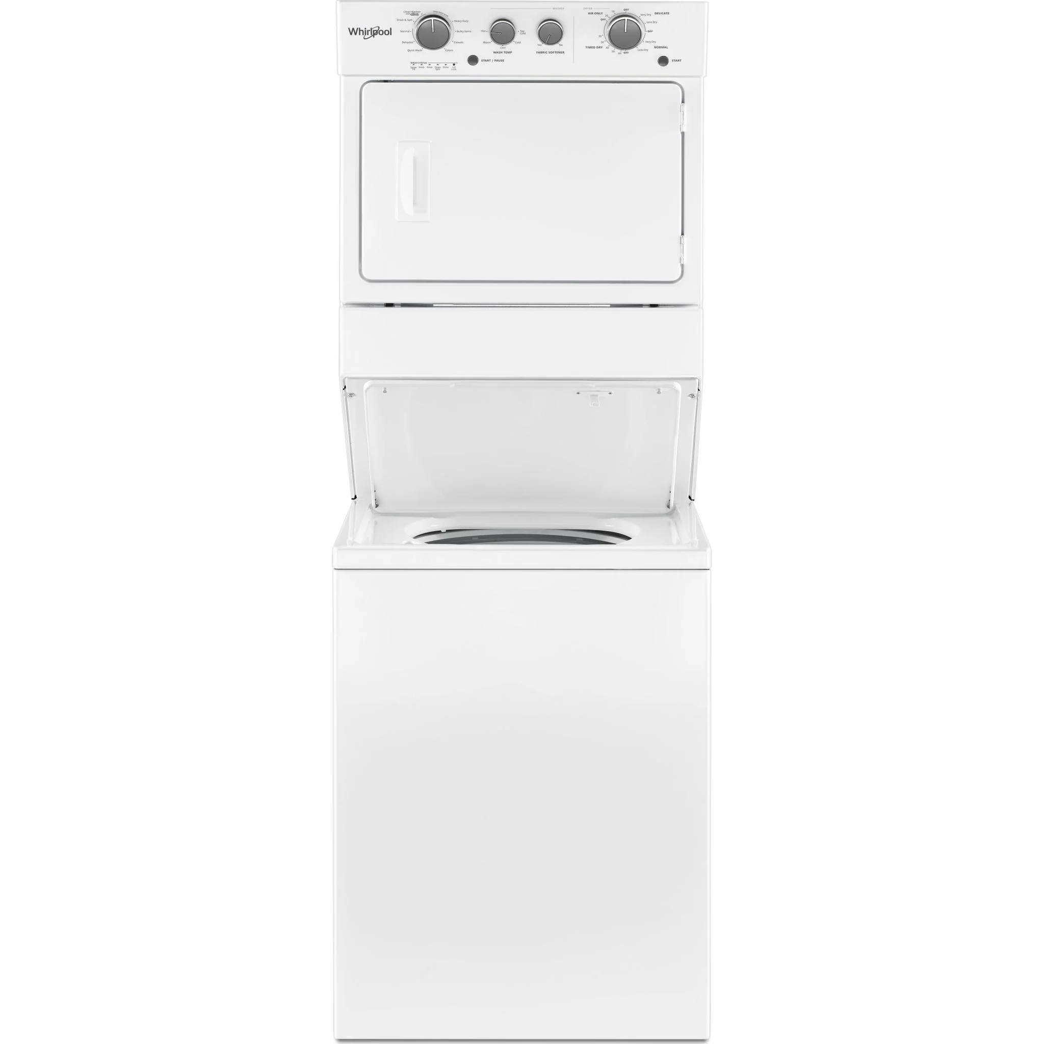 Whirlpool 4.0 cu.ft I.E.C. Electric Stacked Laundry Center 9 Wash cycles and AutoDryâ„¢ -White (YWET4027HW) - Image 2