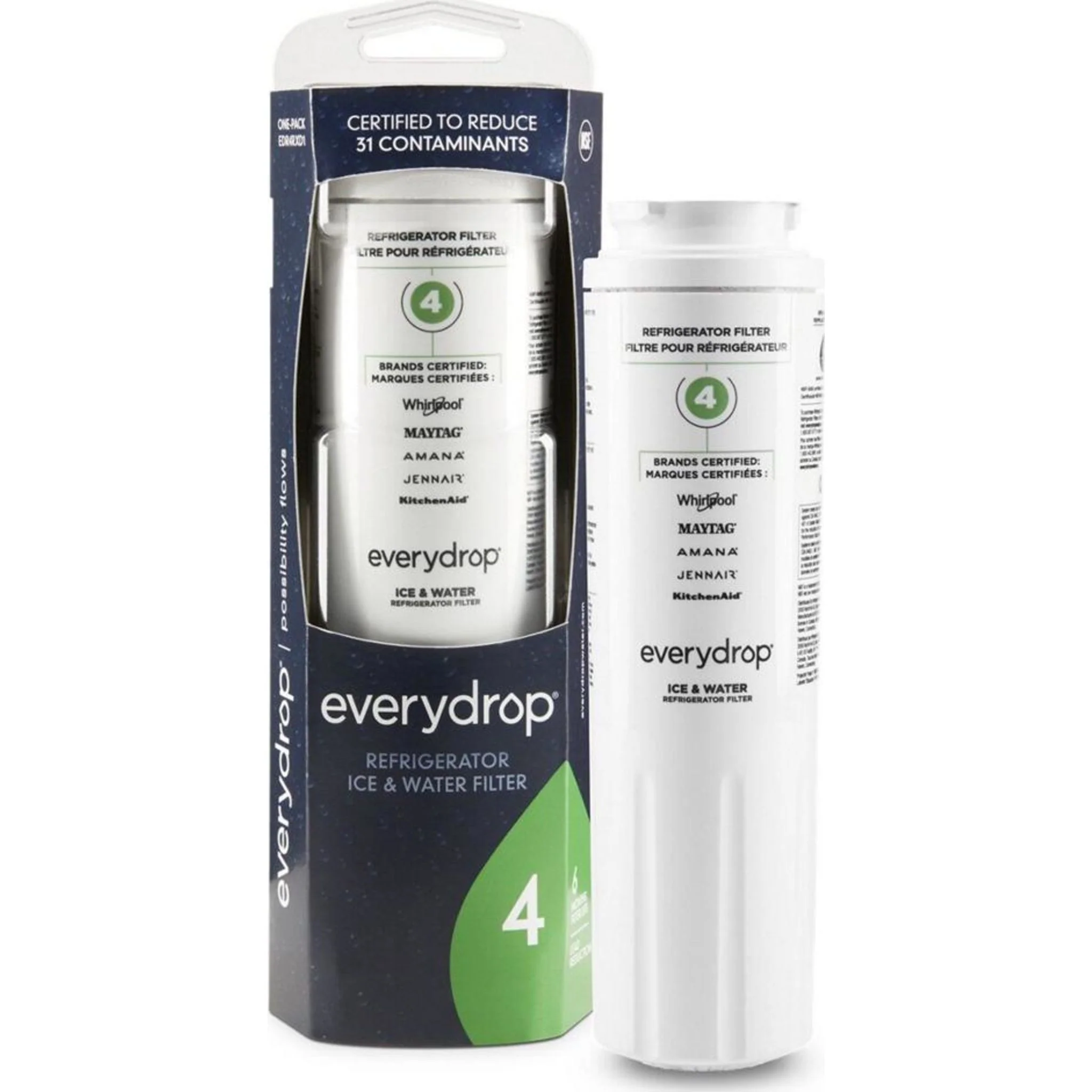 Whirlpool everydrop Ice & Water Refrigerator Filter 4 - EDR4RXD1B -White (EDR4RXD1B) - Image 2