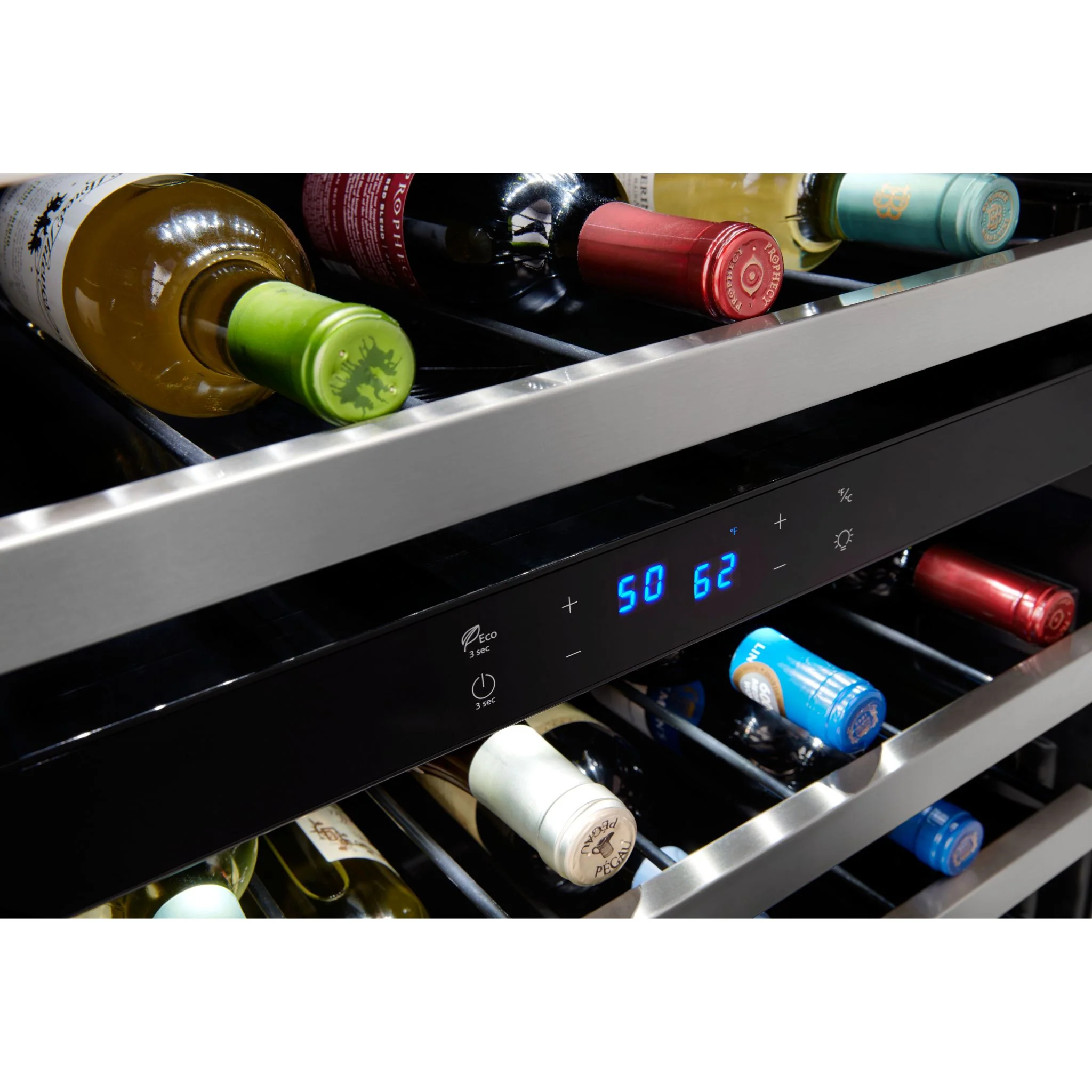 Whirlpool 24-Inch Wide Undercounter Wine Center-46 Bottles -Stainless Steel (WUW55X24HS) - Image 5