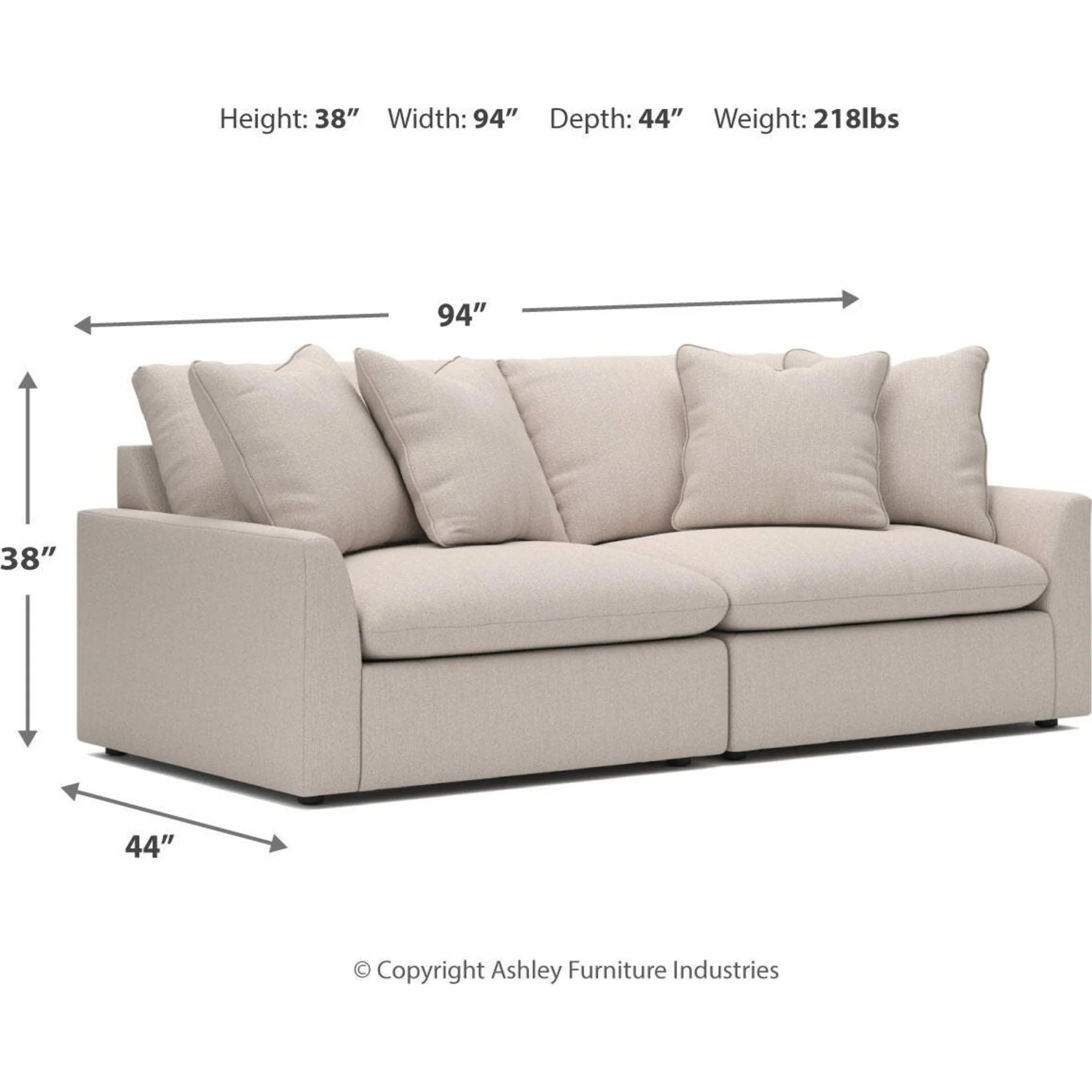Whitehaven-Exclusive 2 Piece Modular Sectional - Image 3