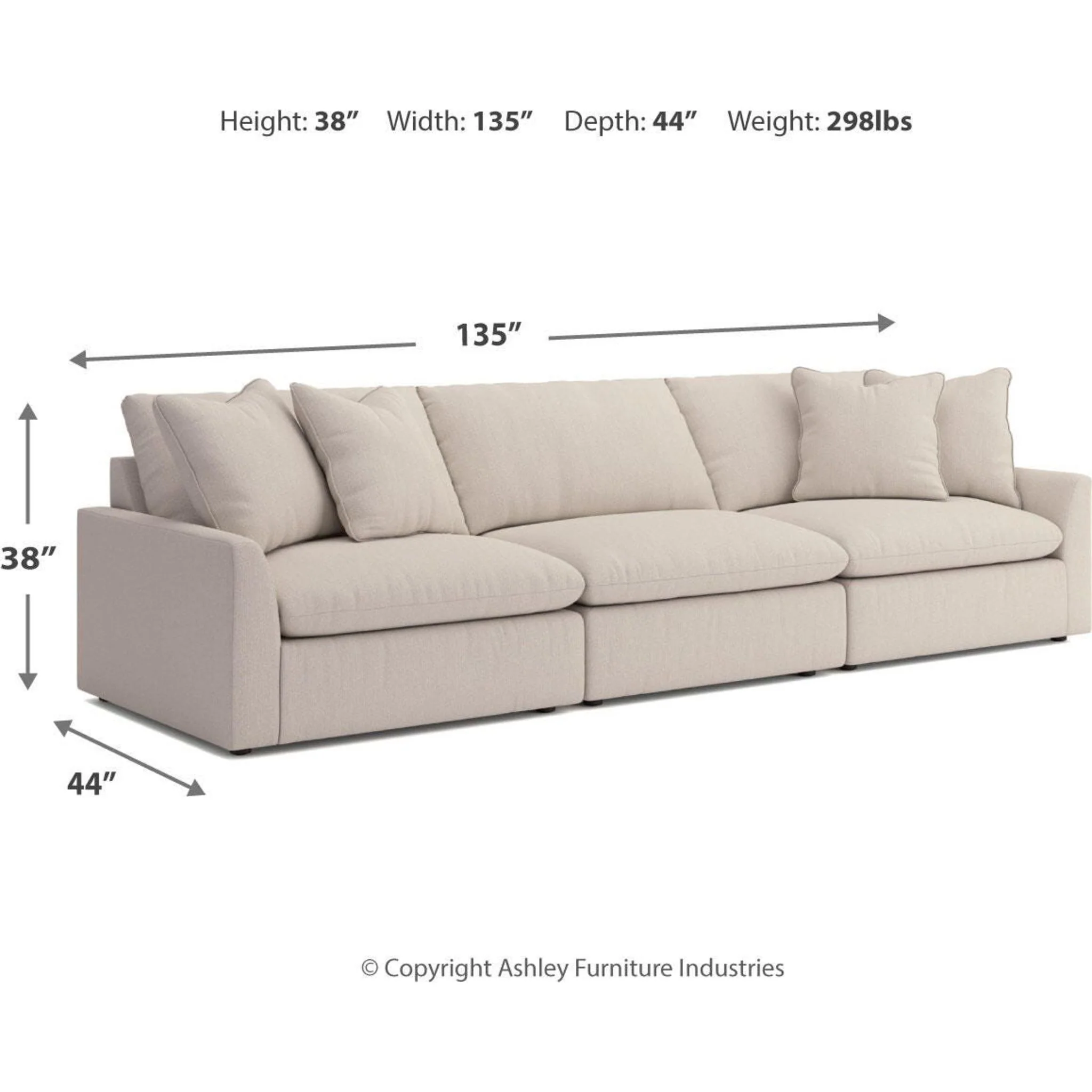Whitehaven-Exclusive 3 Piece Modular Sectional - Image 3