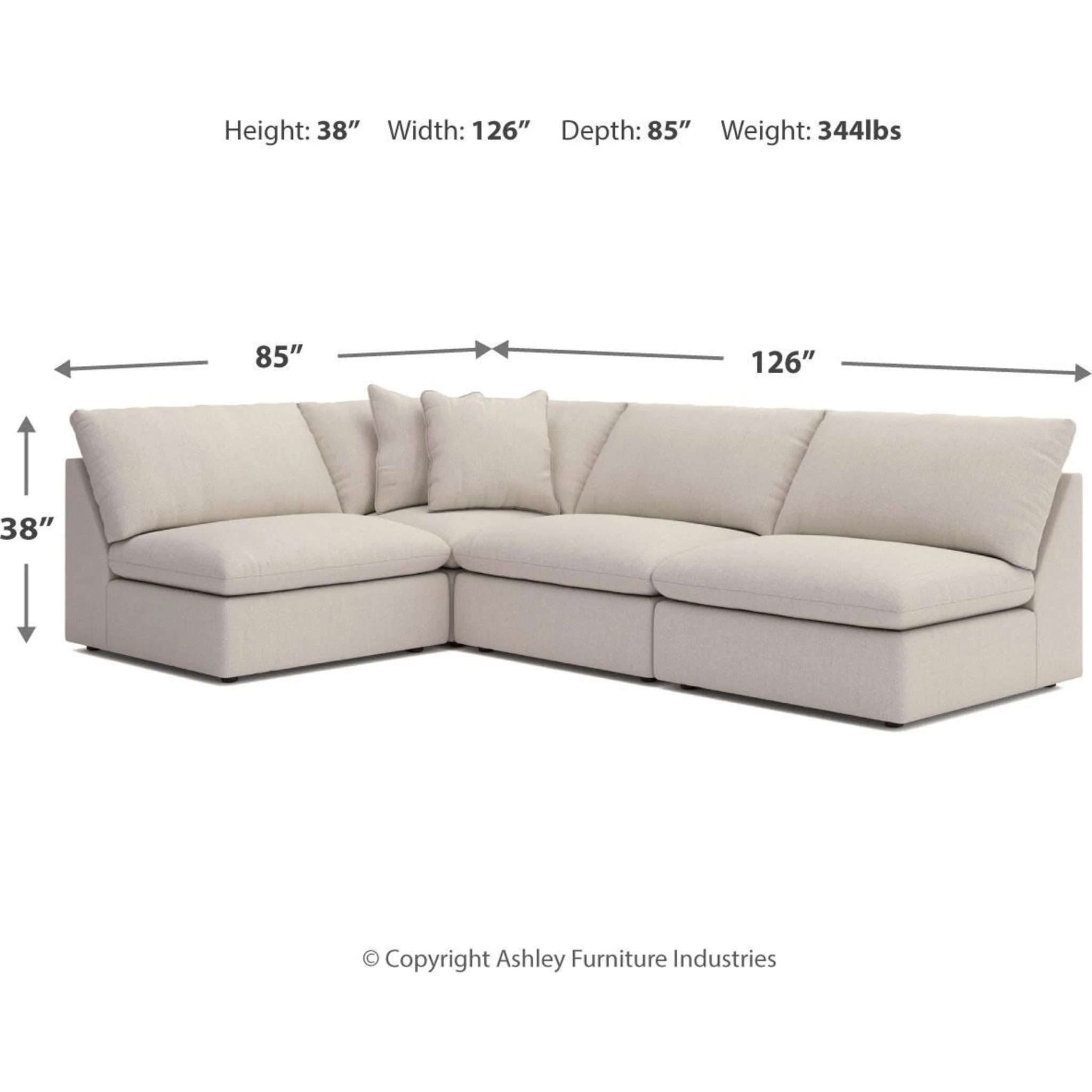 Whitehaven-Exclusive 4 Piece Modular Sectional - Image 16