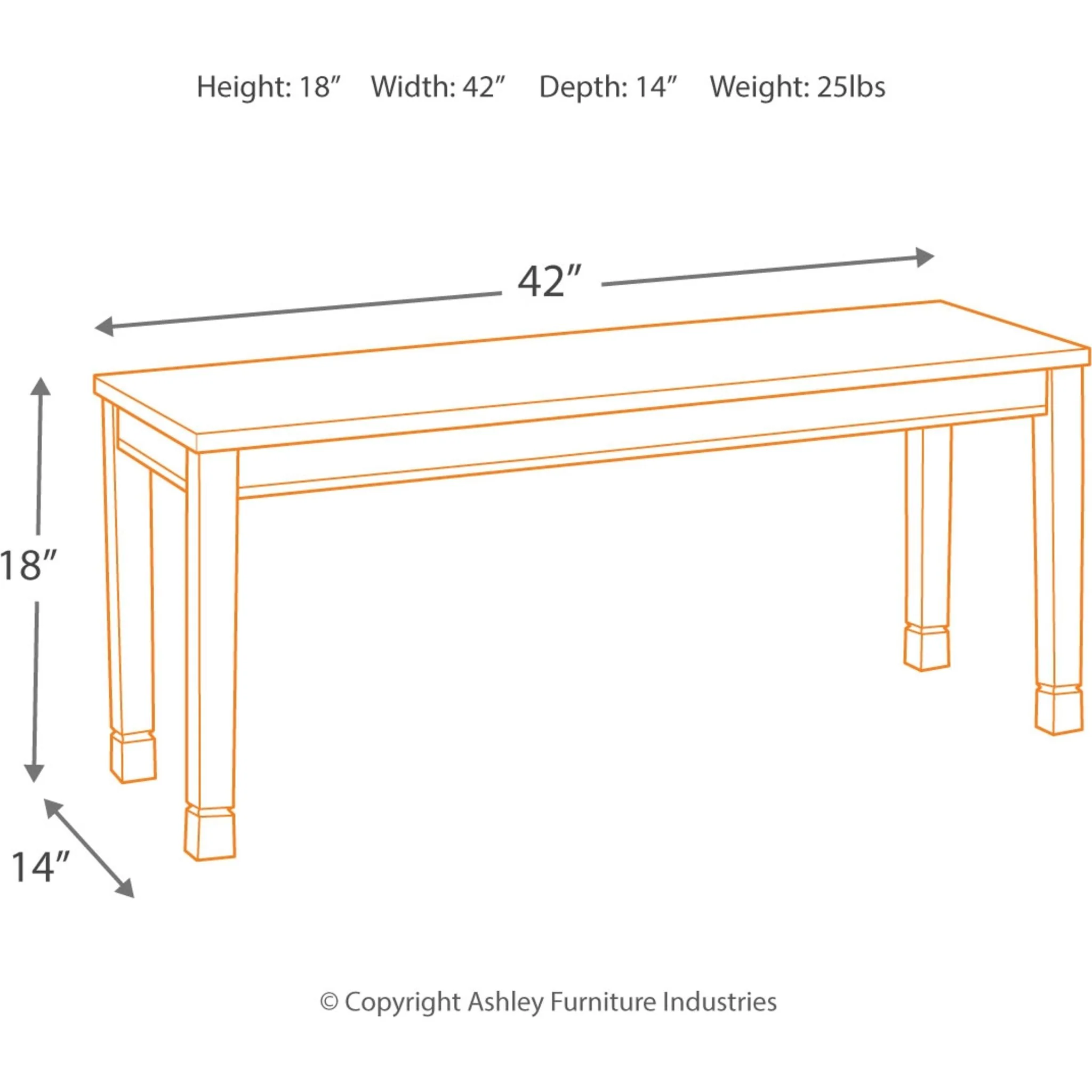 Whitesburg Dining Bench - Image 10