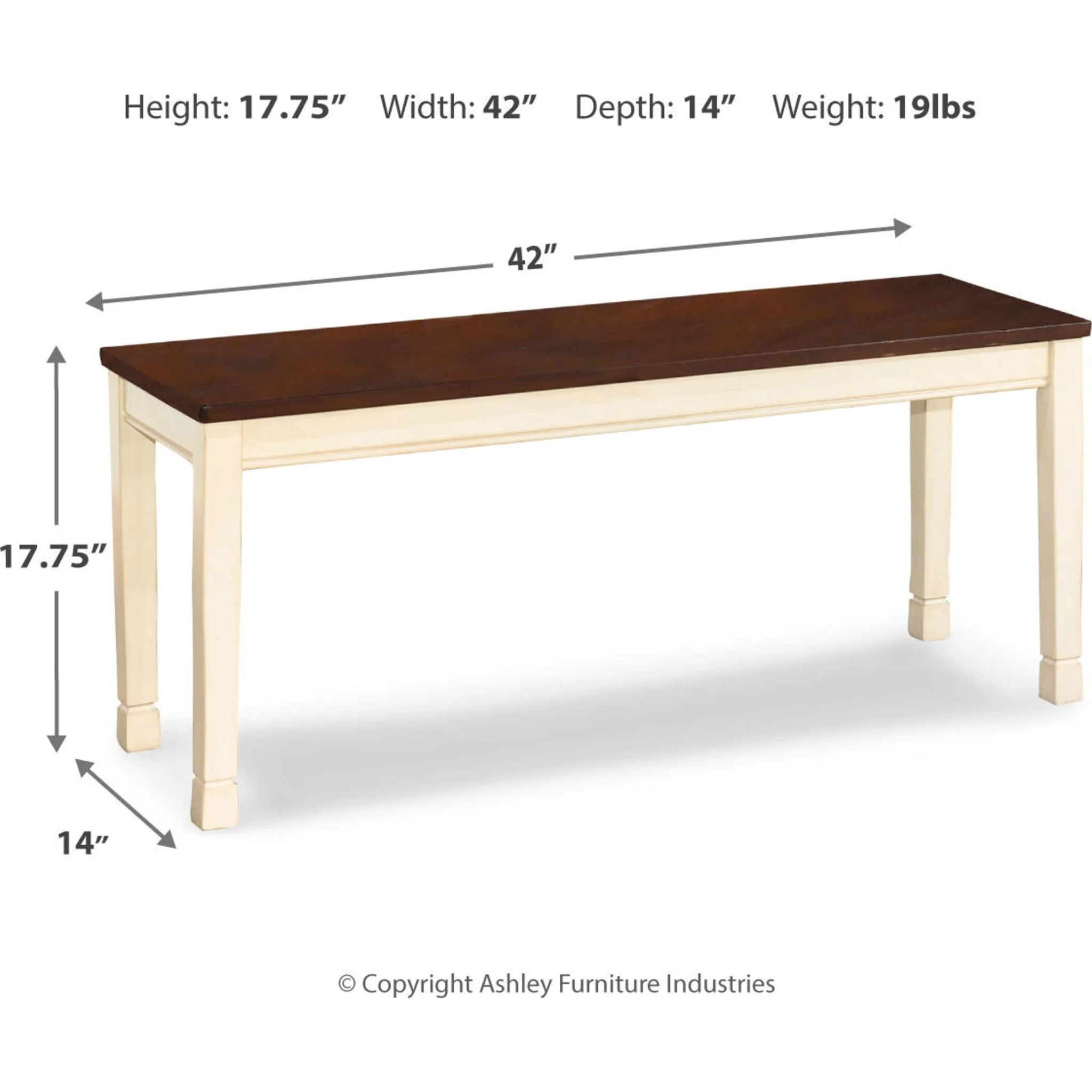 Whitesburg Dining Bench - Image 27