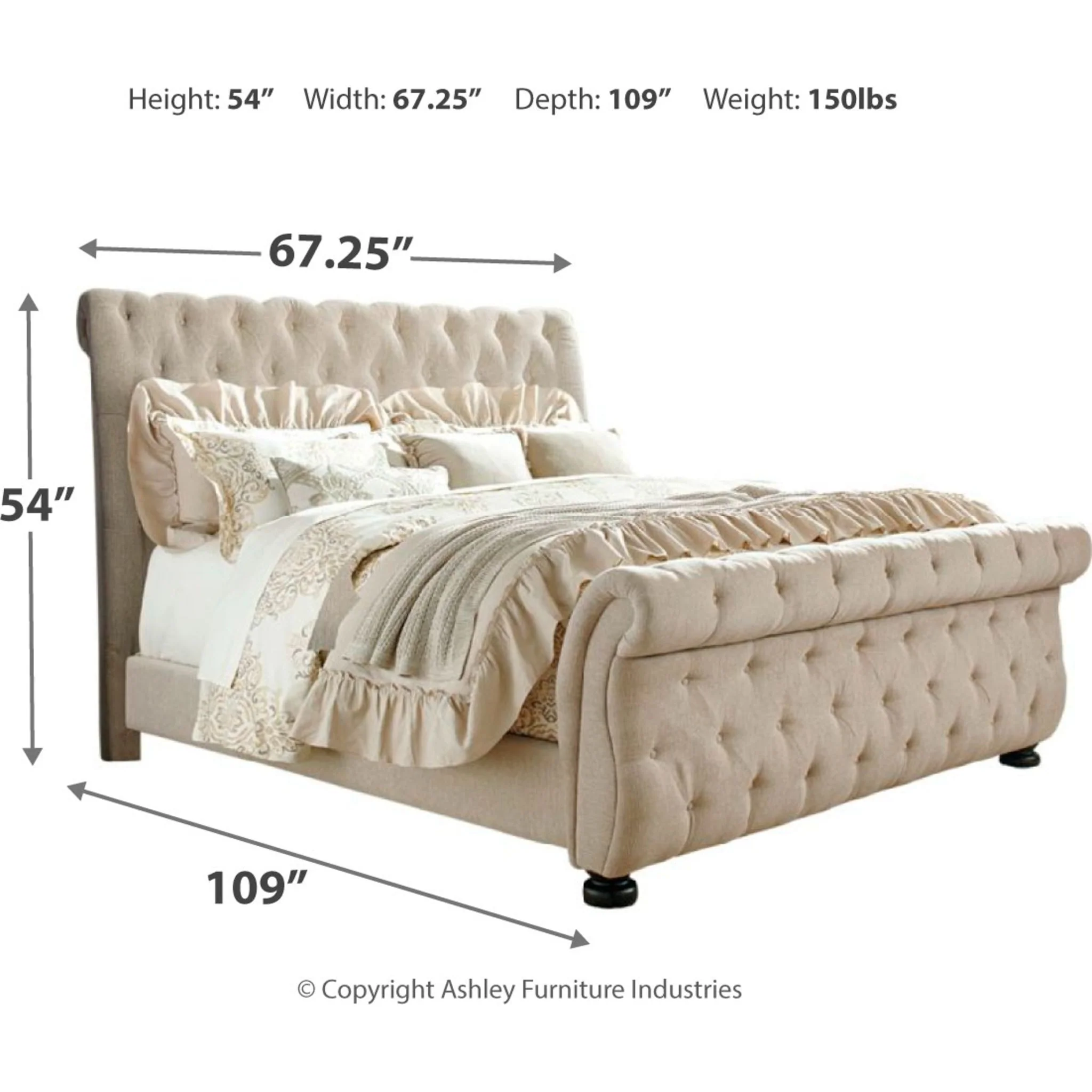 Willenburg 3 Piece Upholstered Bed - Image 4