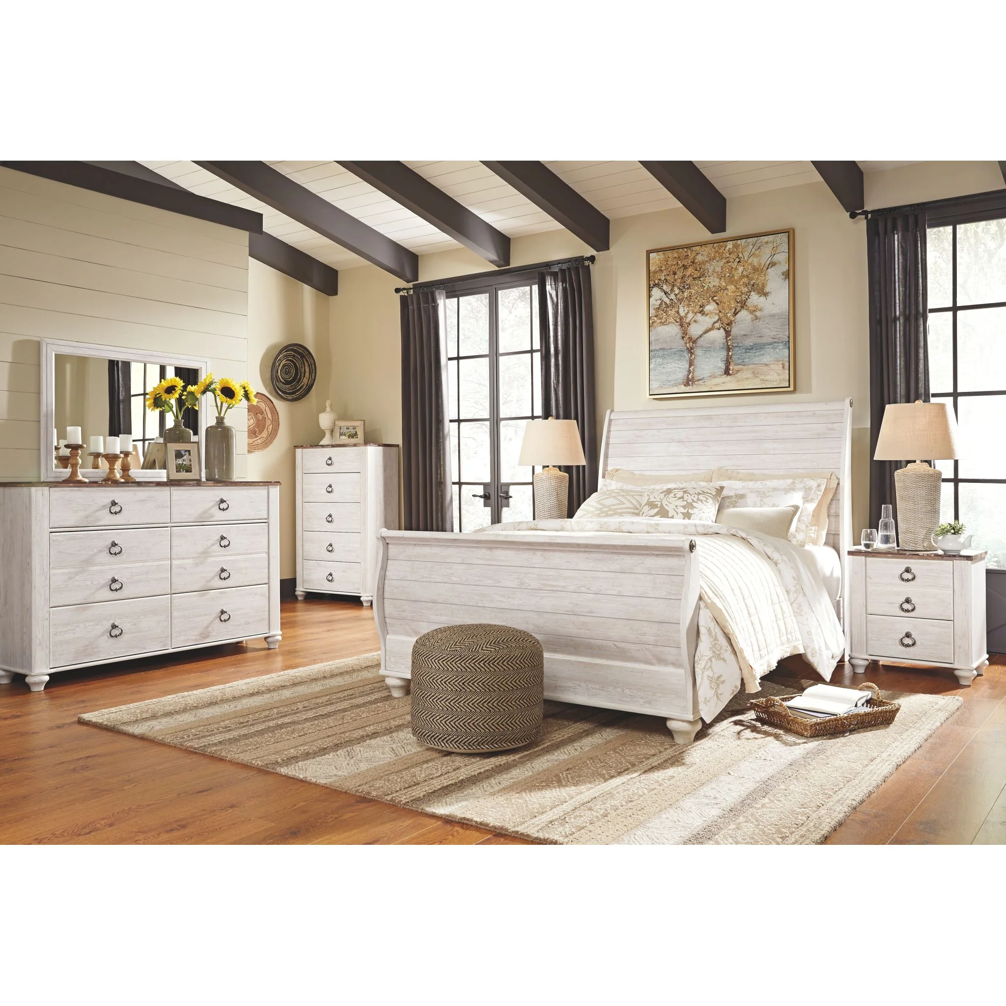 Willowton Sleigh Bed - Image 4