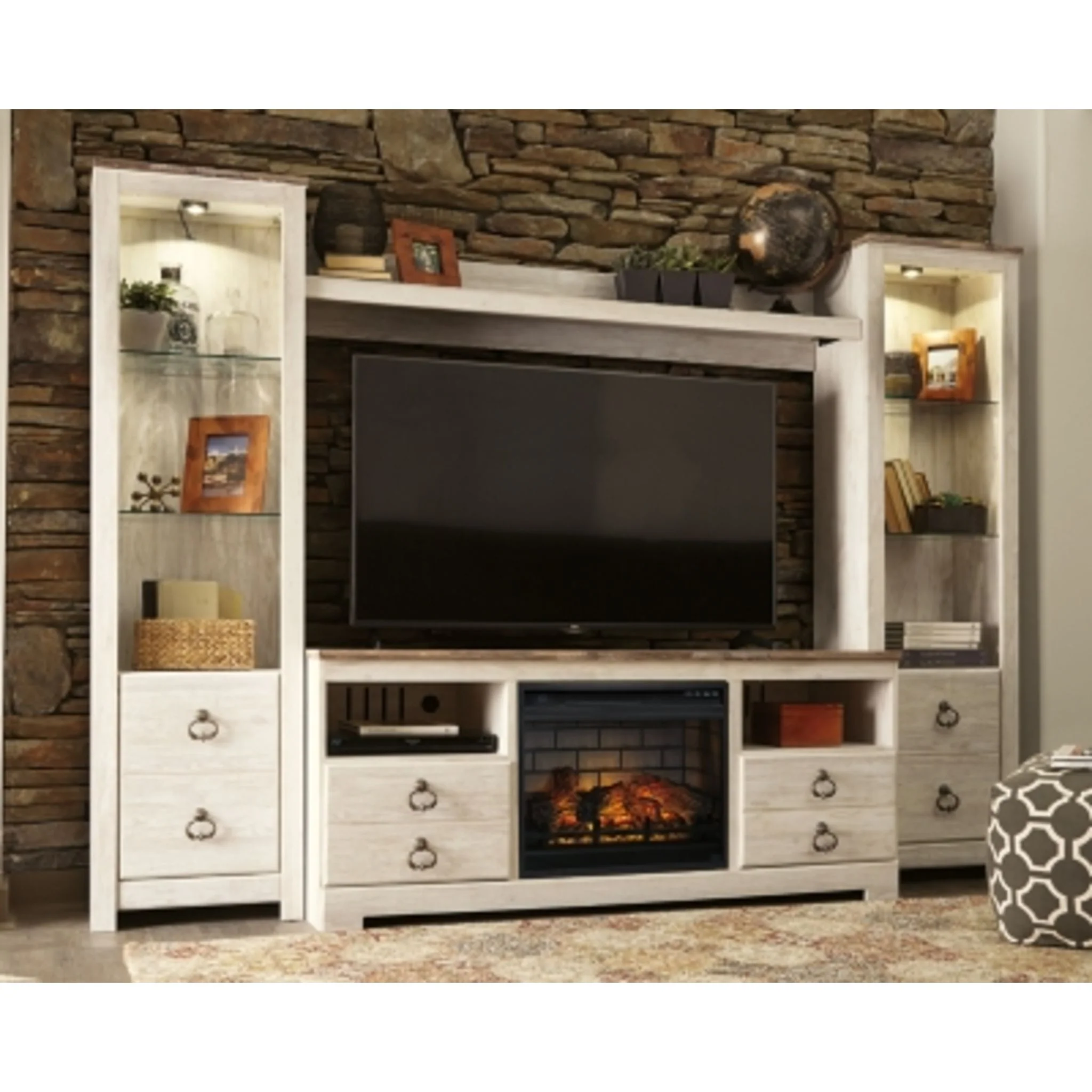 Willowton Entertainment Unit with Fireplace - Image 2