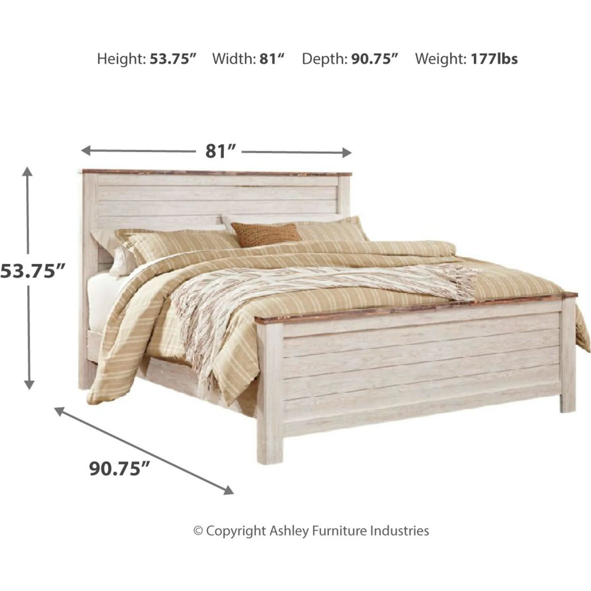 Willowton 5 Piece Panel Bedroom - Image 26