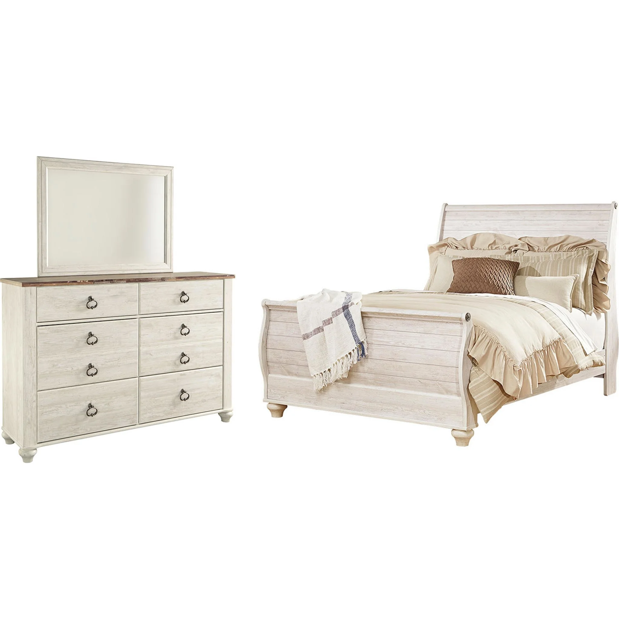 Willowton 5 Piece Sleigh Bedroom - Image 11