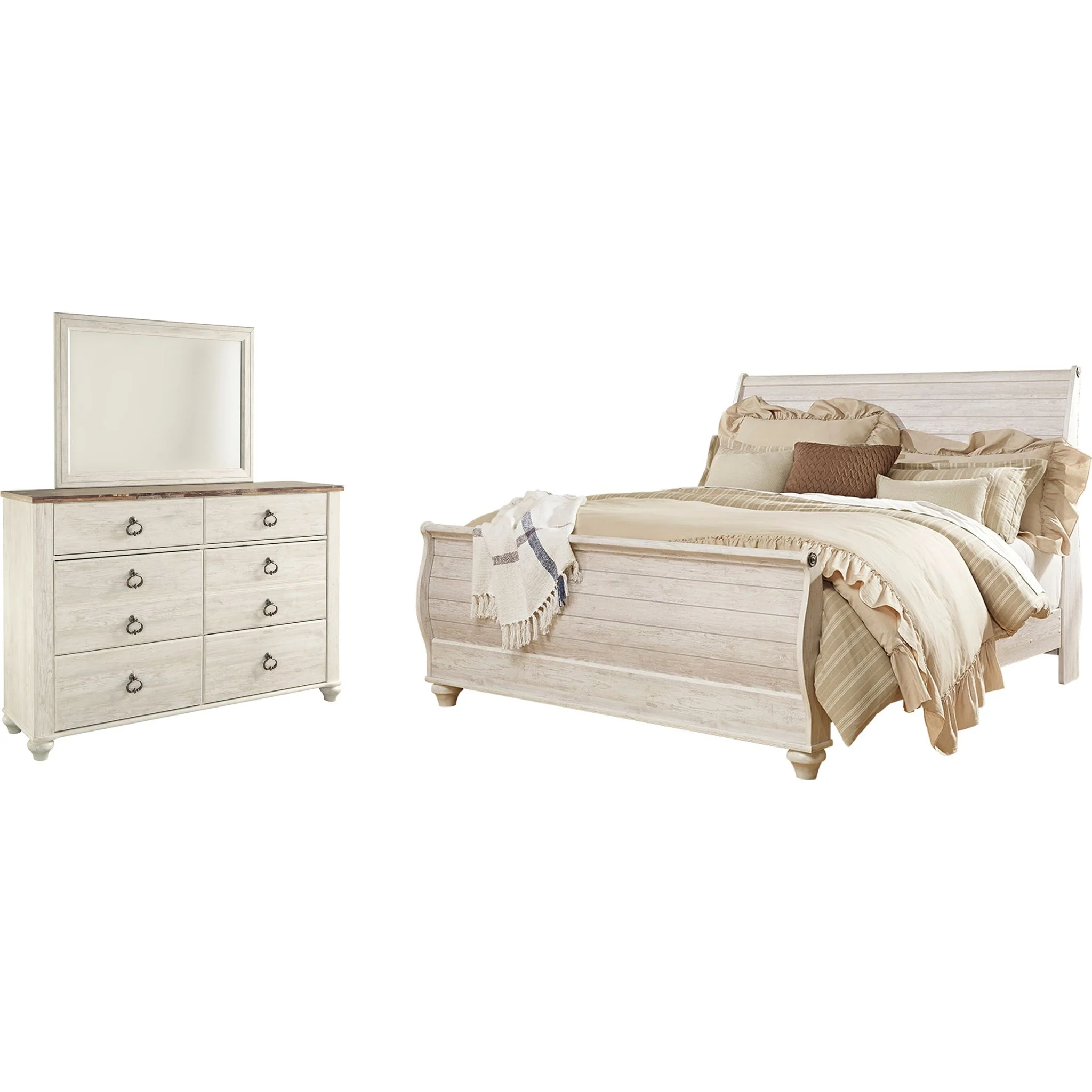 Willowton 5 Piece Sleigh Bedroom - Image 20