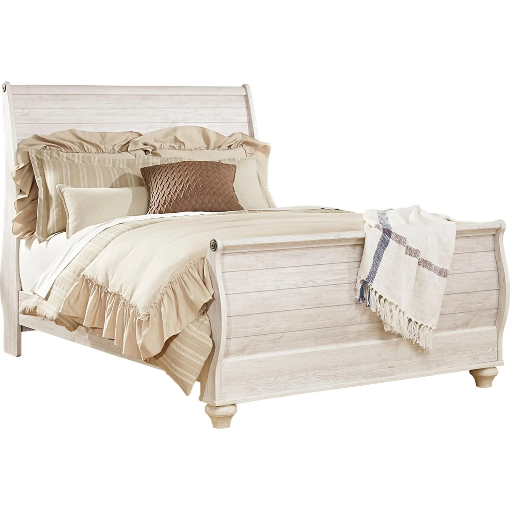 Willowton 5 Piece Sleigh Bedroom - Image 5