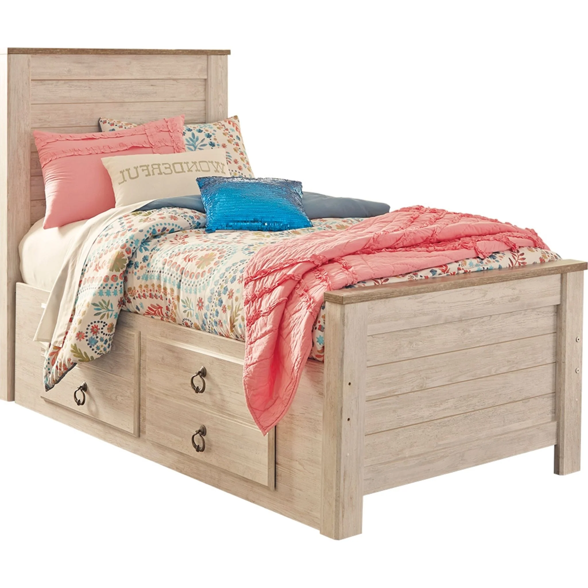 Willowton 7 Piece Queen Poster Bedroom - Image 6