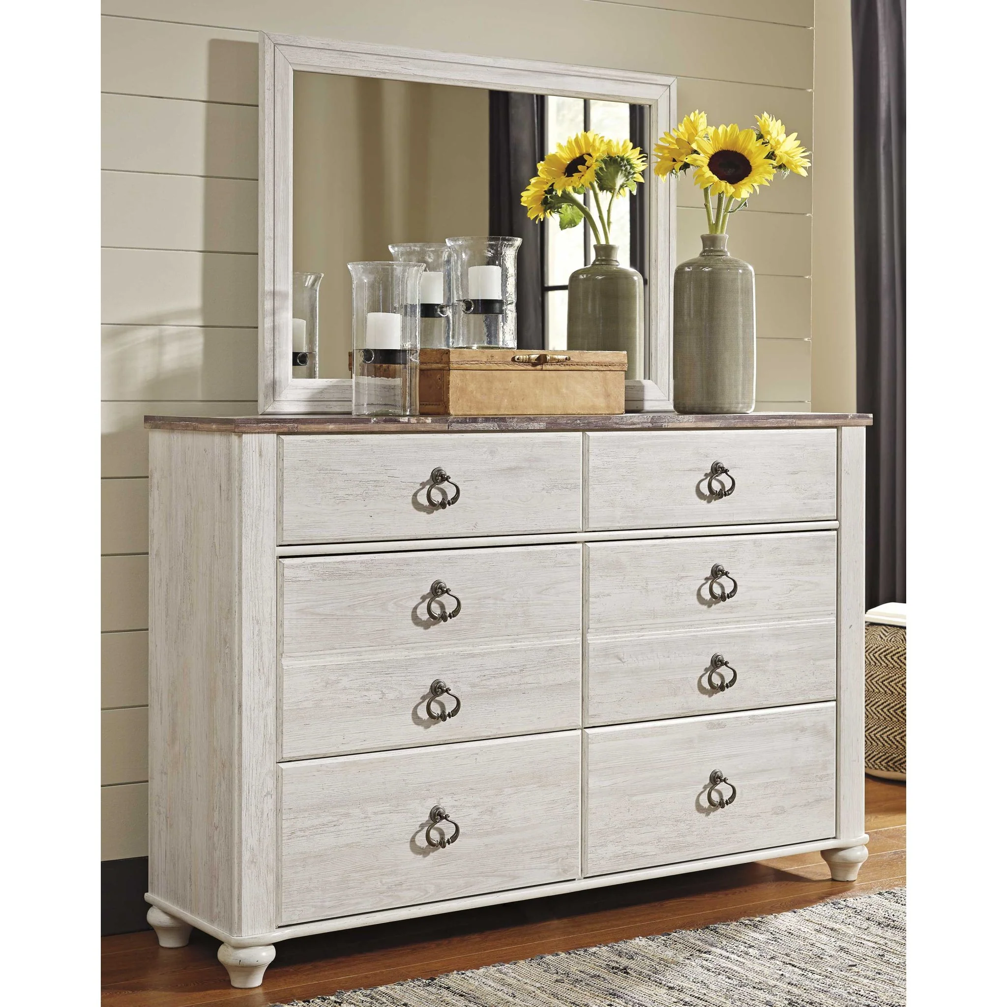 Willowton Dresser and Mirror - Image 4