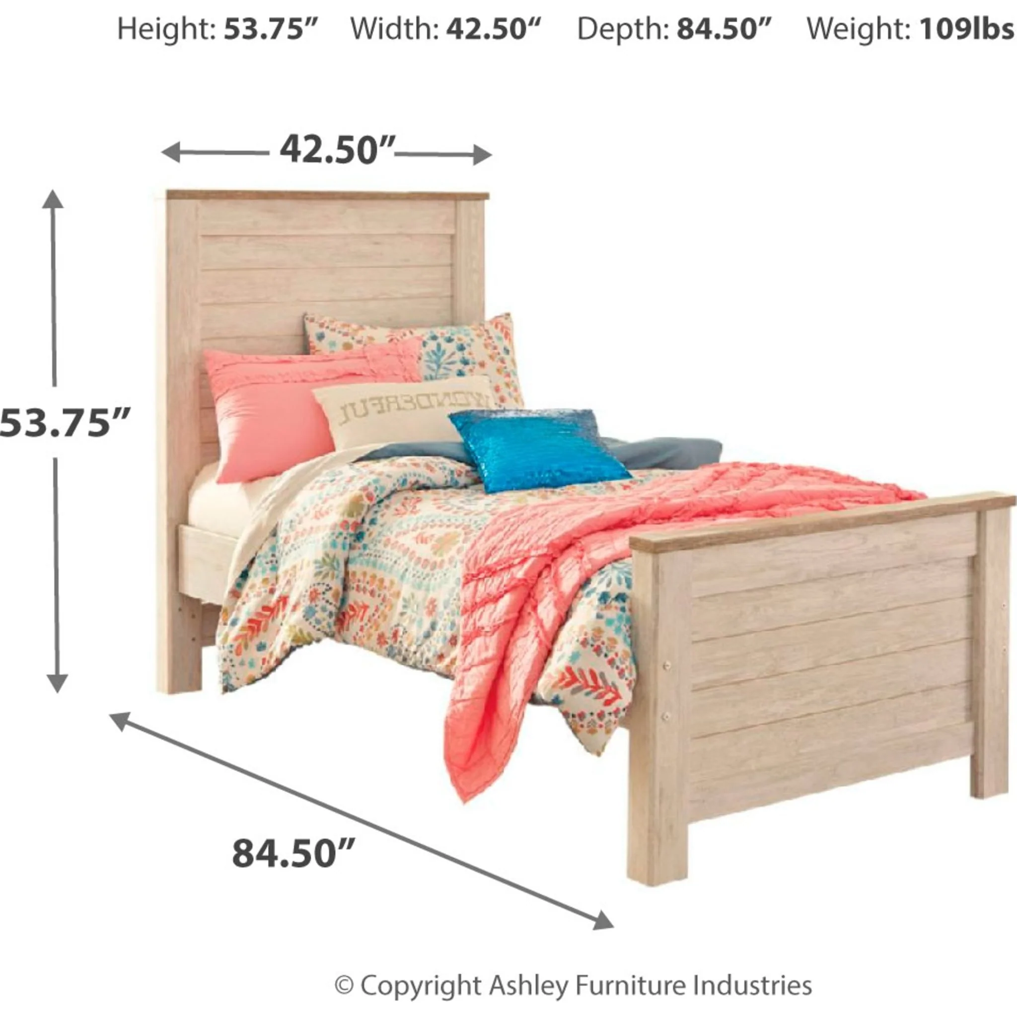 Willowton Panel Bed - Image 4