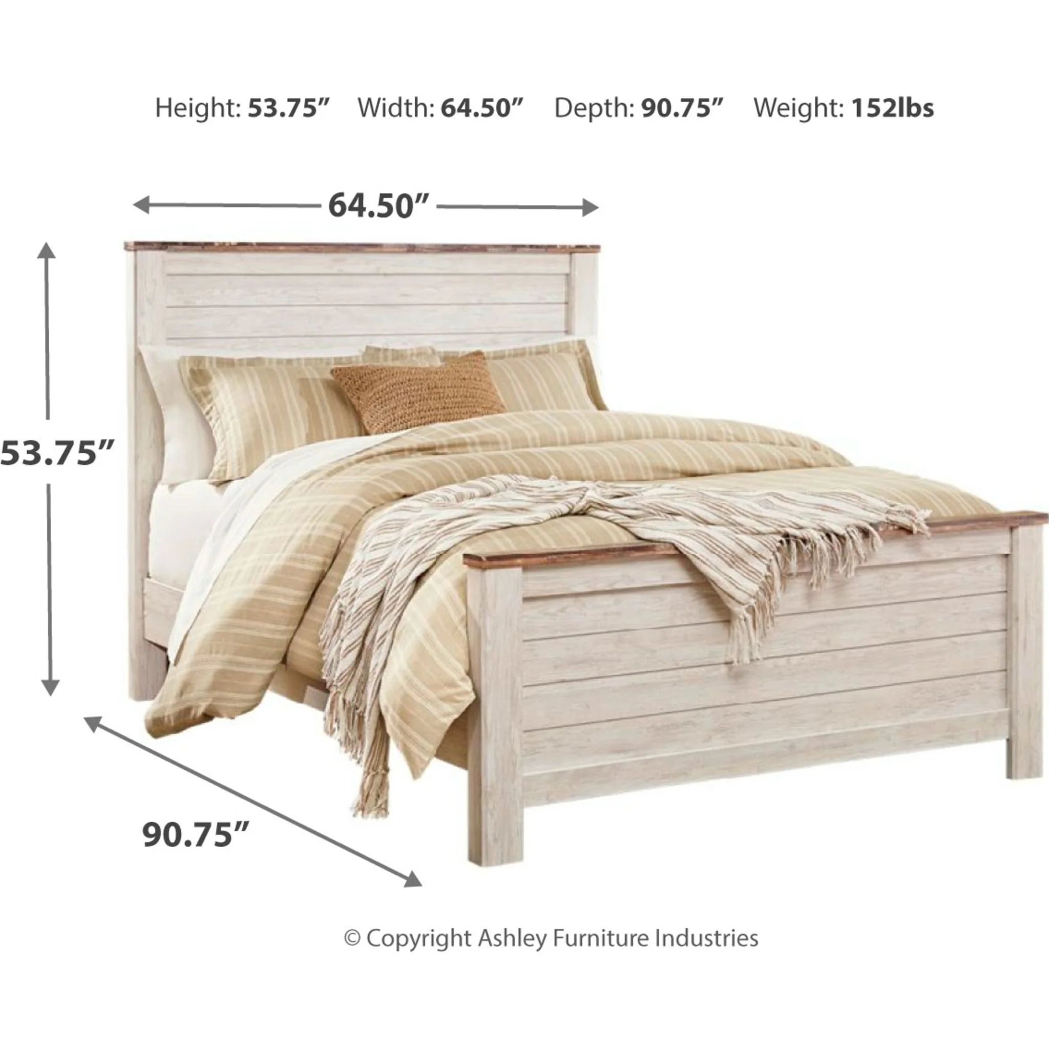 Willowton Panel Bed - Image 4