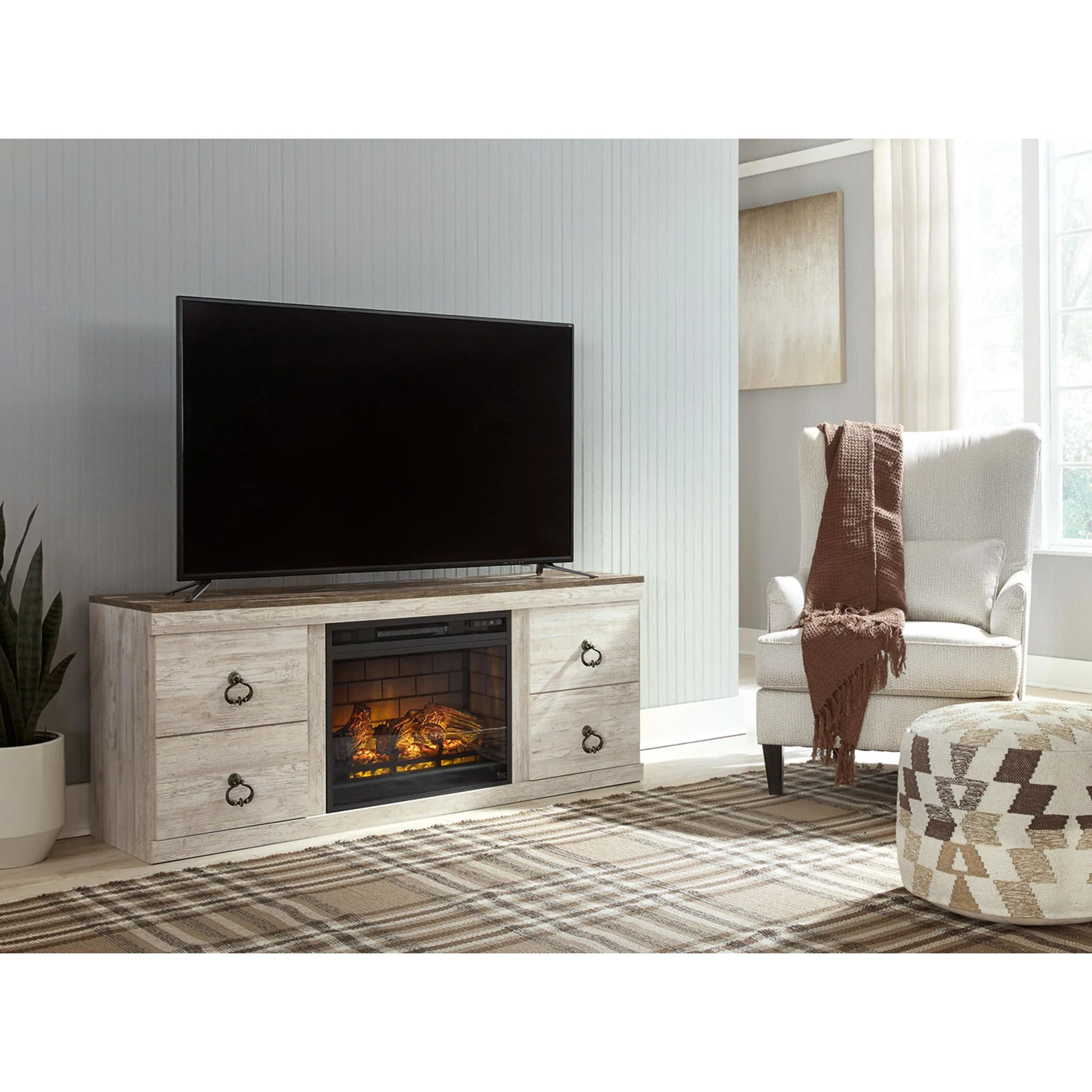Willowton TV Stand with Fireplace - Image 4