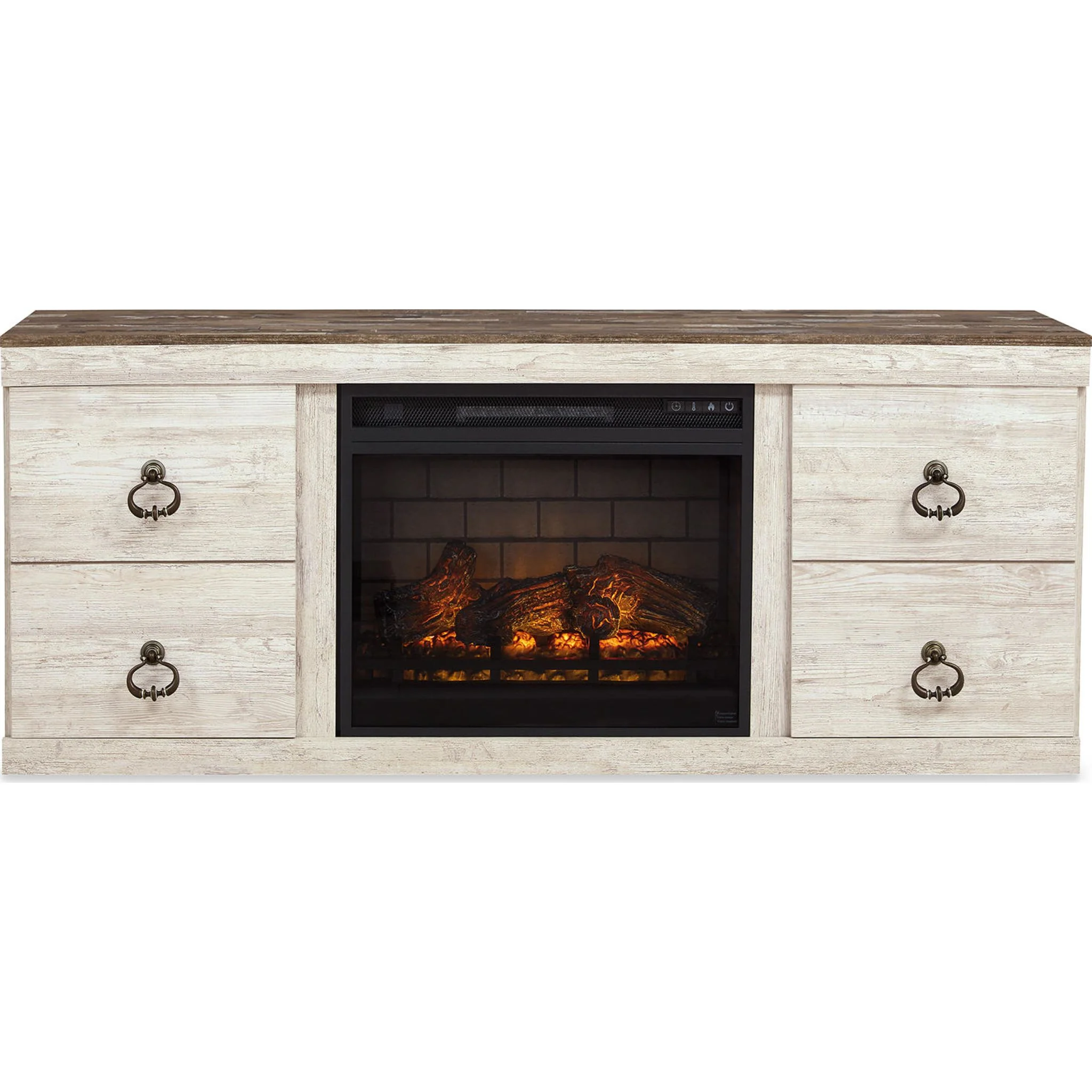 Willowton TV Stand with Fireplace - Image 8