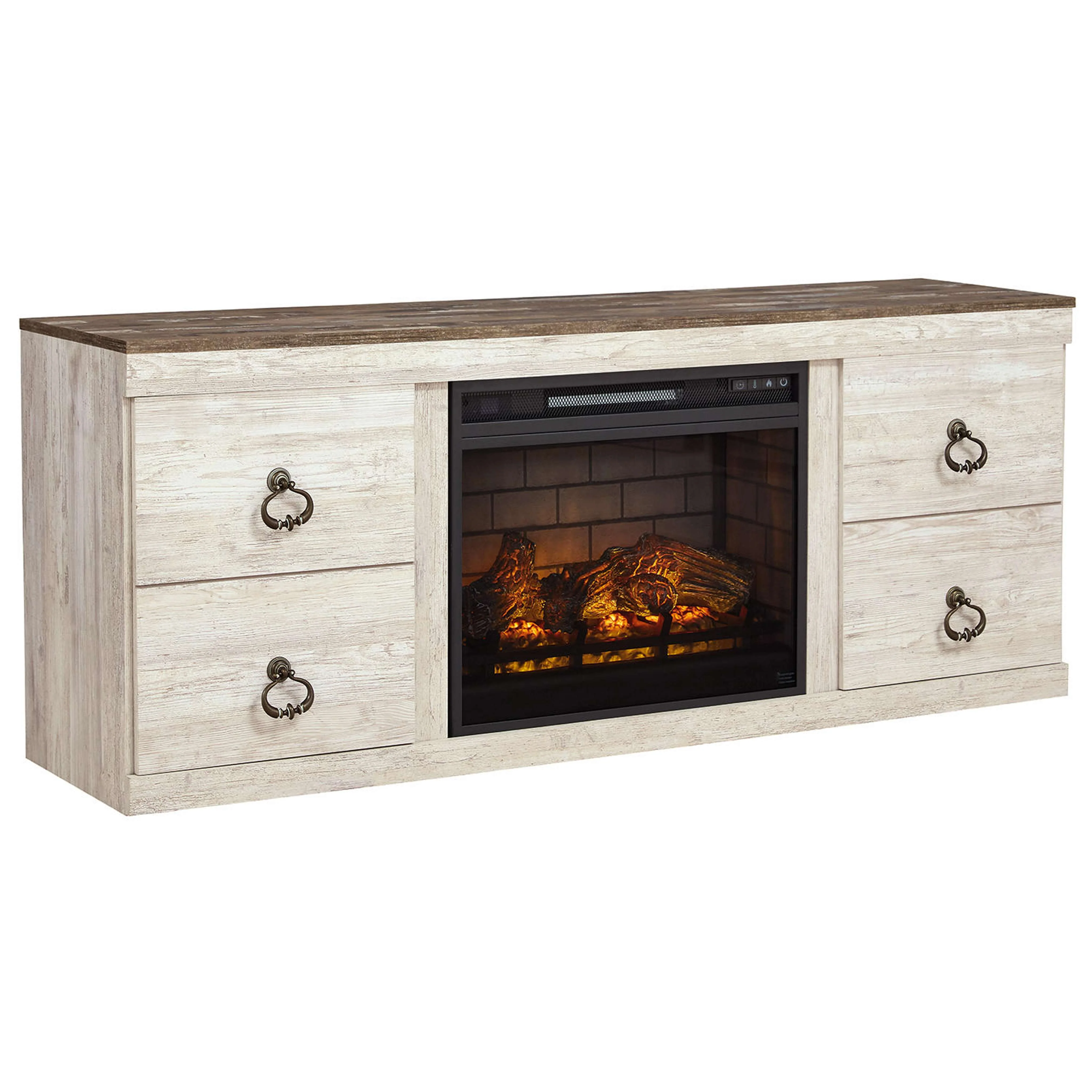 Willowton TV Stand with Fireplace - Image 9