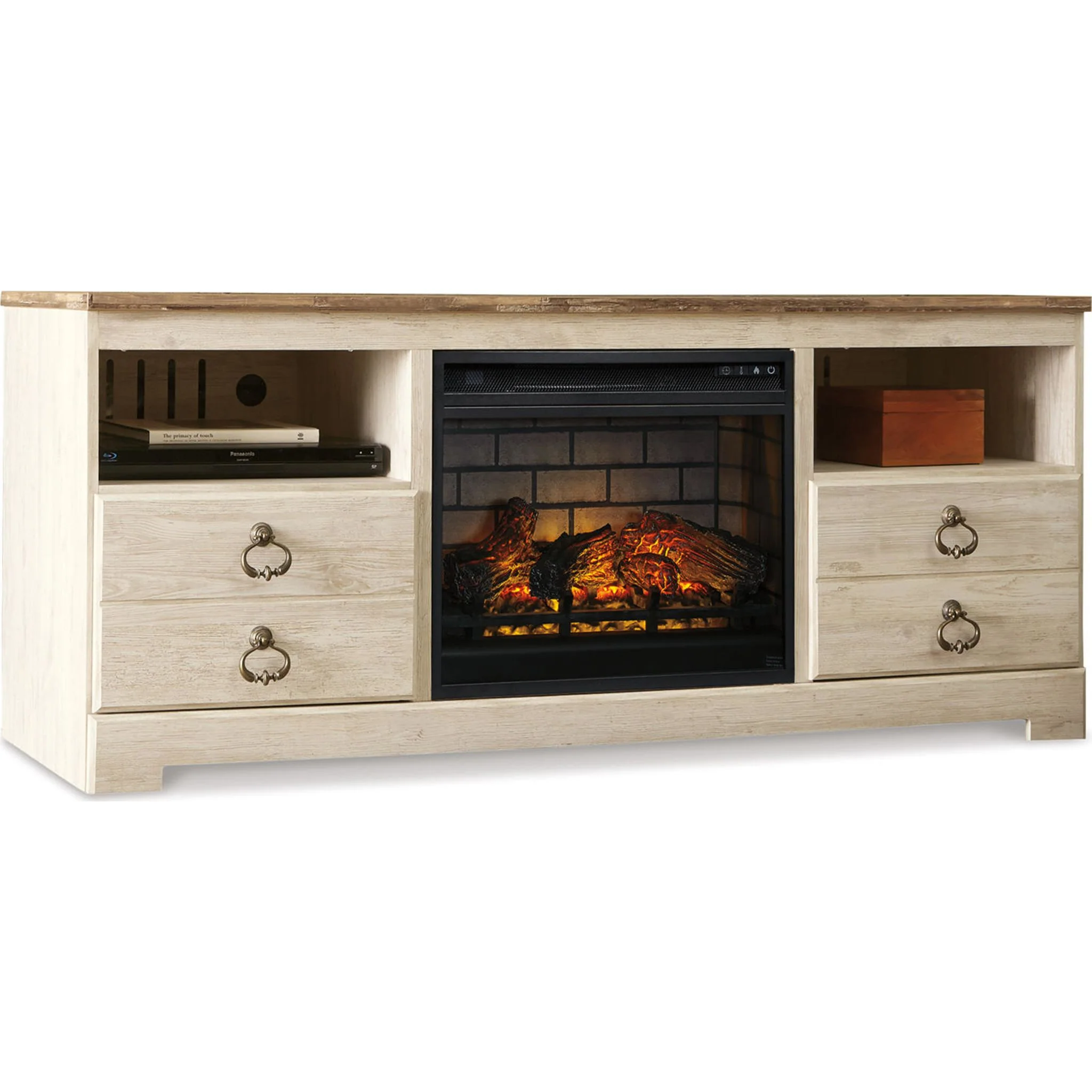 Willowton TV Stand with Fireplace - Image 8