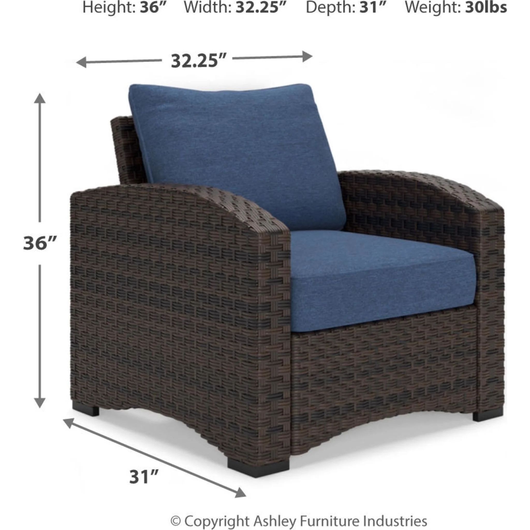 Windglow Outdoor Lounge Chair with Cushion - Image 5
