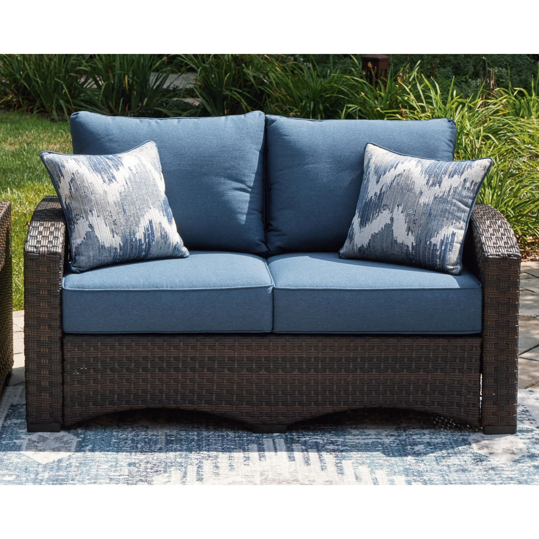 Windglow Outdoor Loveseat with Cushion - Image 10