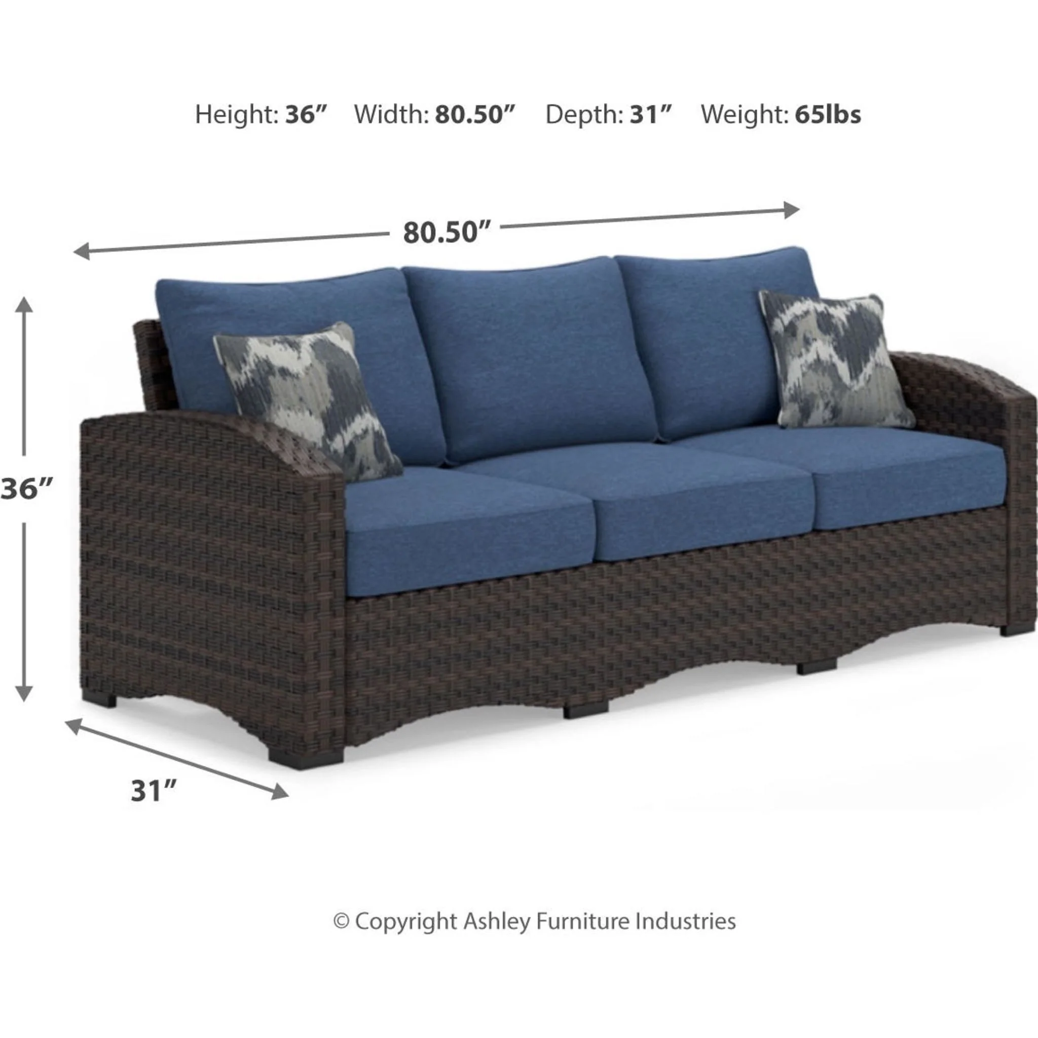 Windglow Outdoor Sofa with Cushion - Image 5